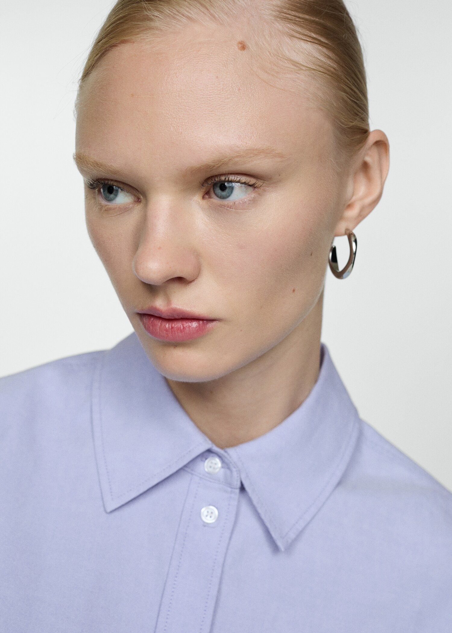 Chest-pocket cotton shirt - Woman | MANGO USA