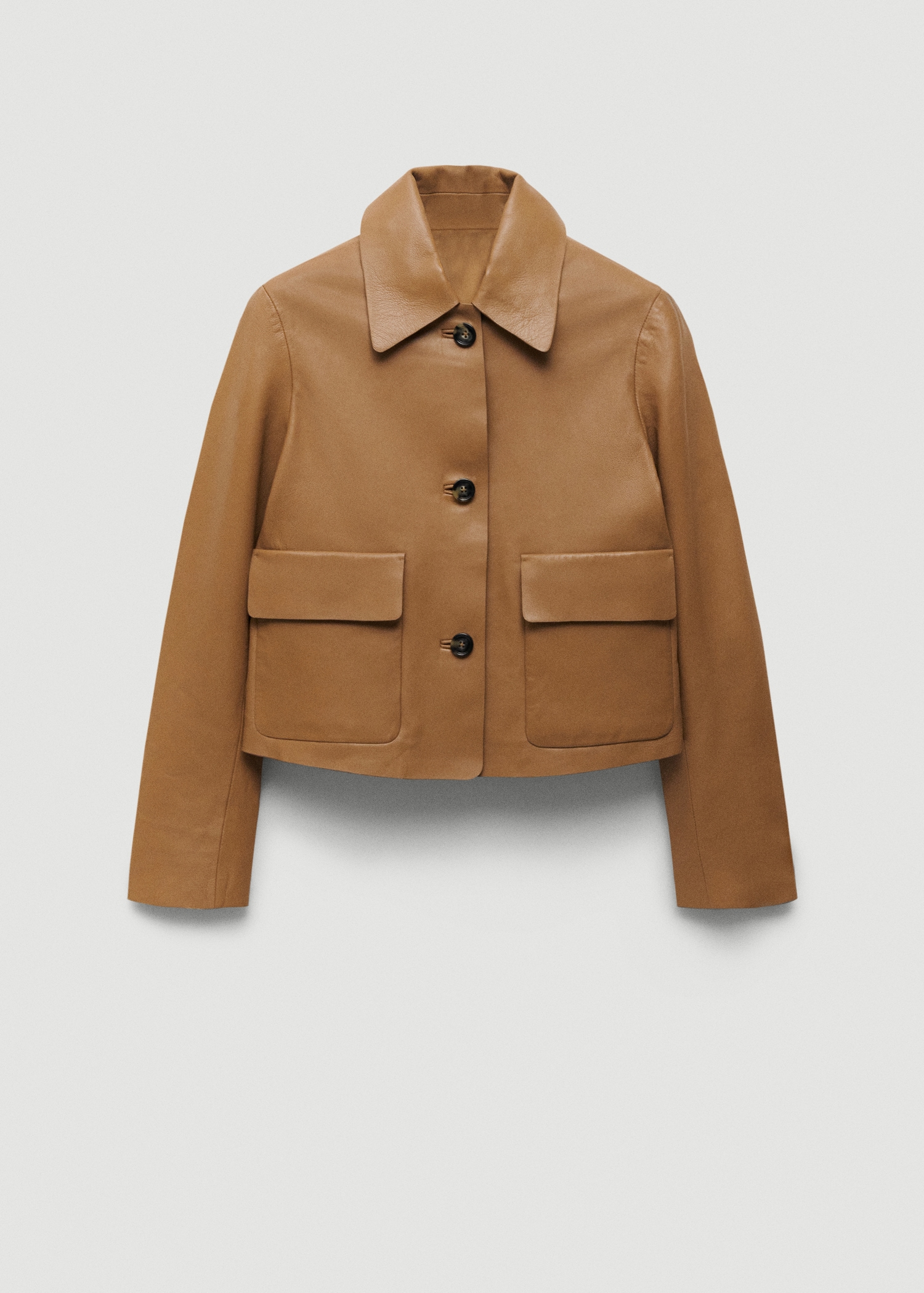 Mango Outlet Blouson Mango Femme Veste 100 Cuir Boutons Femme