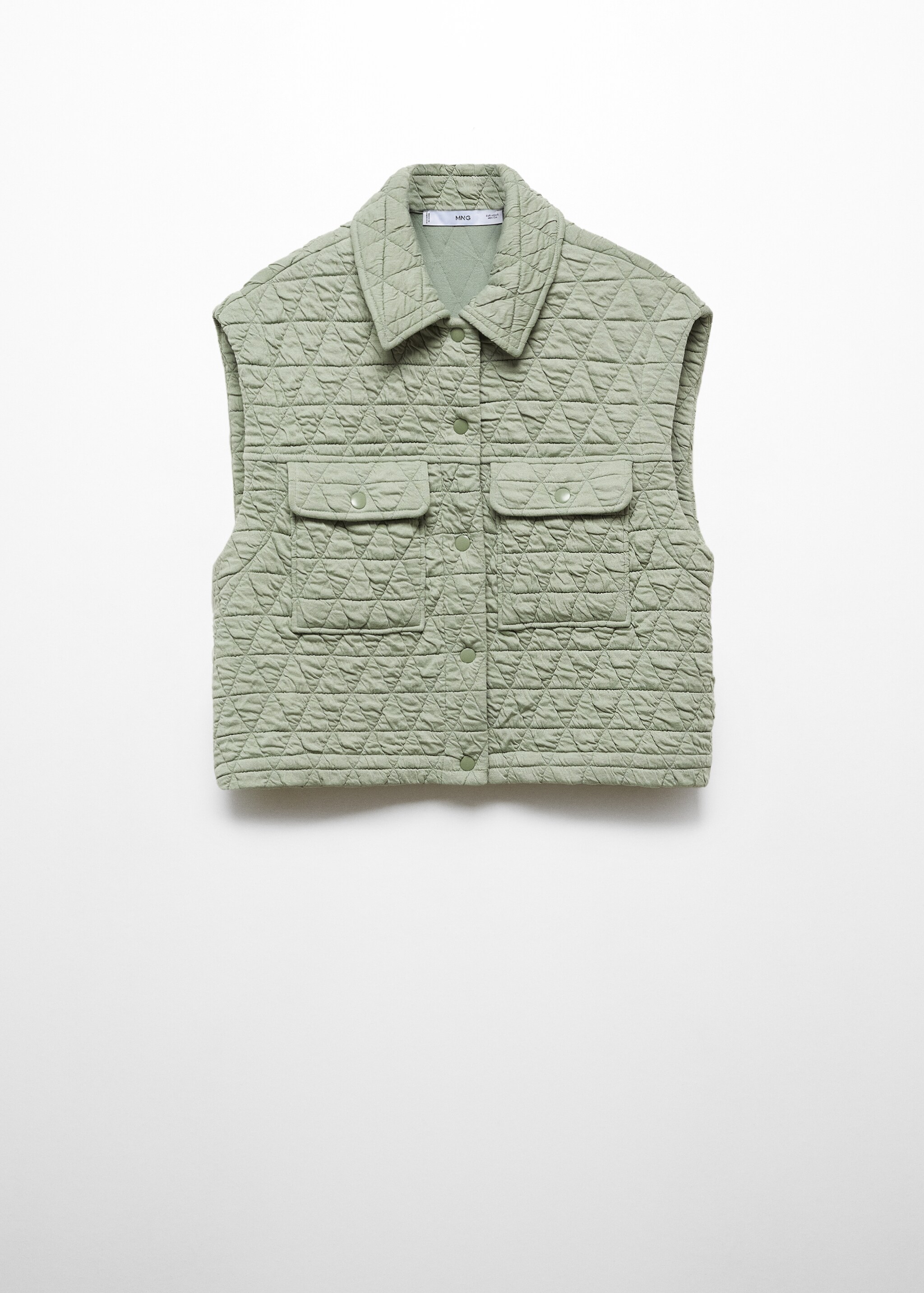 Quilted vest with buttons - Article without model