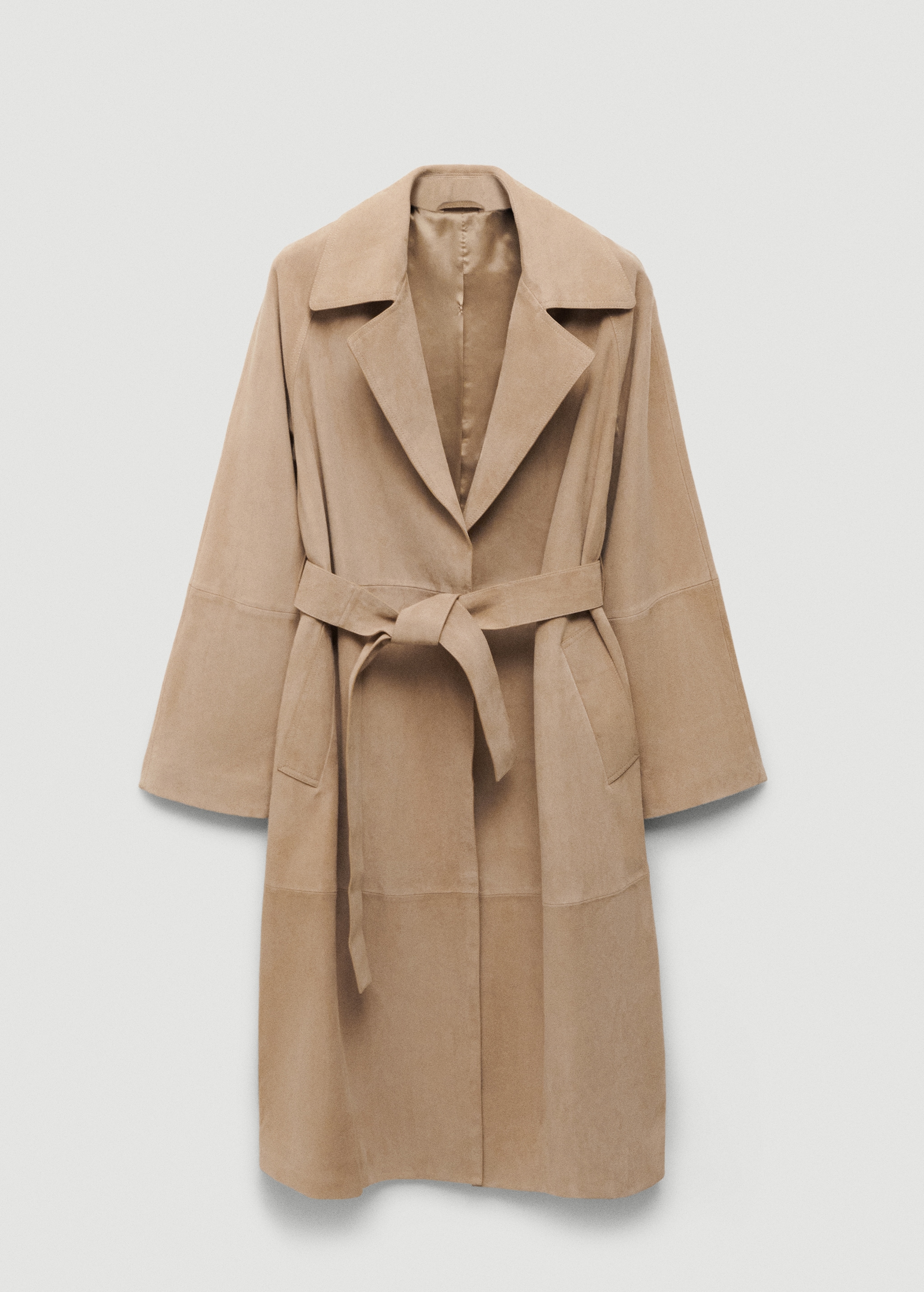 Suede Trench Trench Cuir Femme Mango Mango Trench-coat Imitation