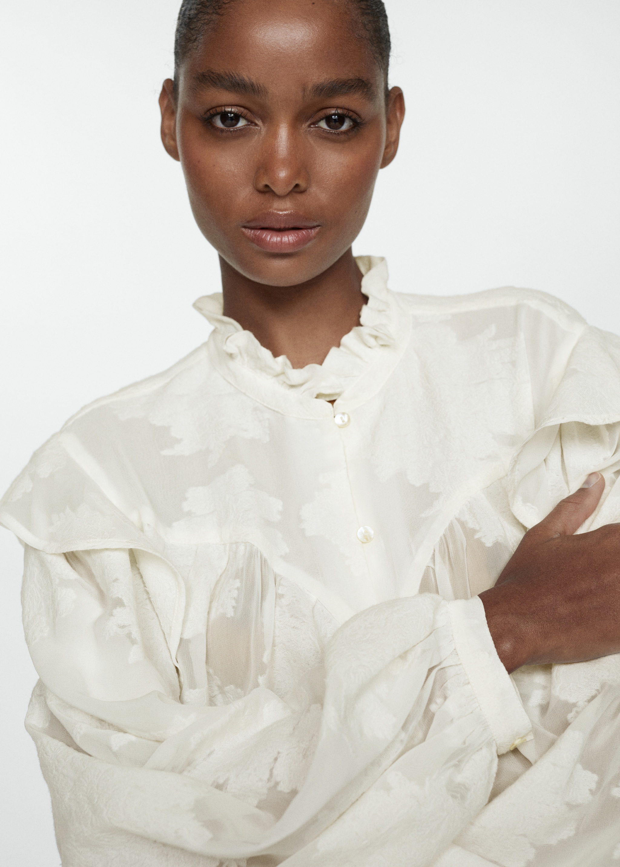 Floral embroidery blouse - Details of the article 1