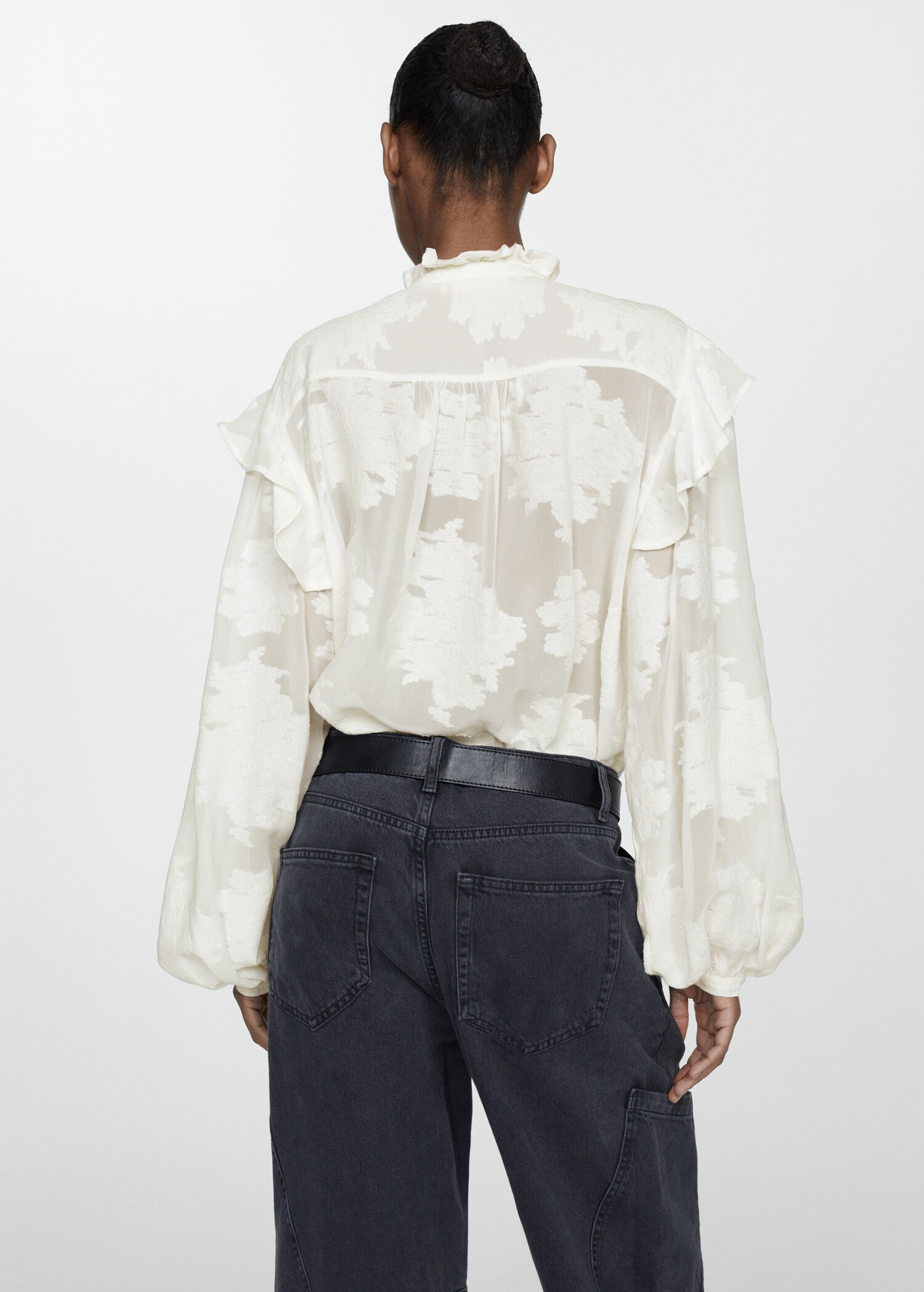 Blusa bordado floral - Reverso del artículo