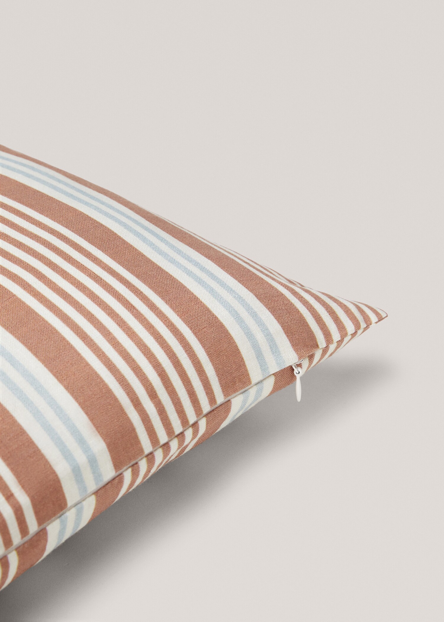 Linen woven striped cushion cover 30x50cm - Details of the article 1