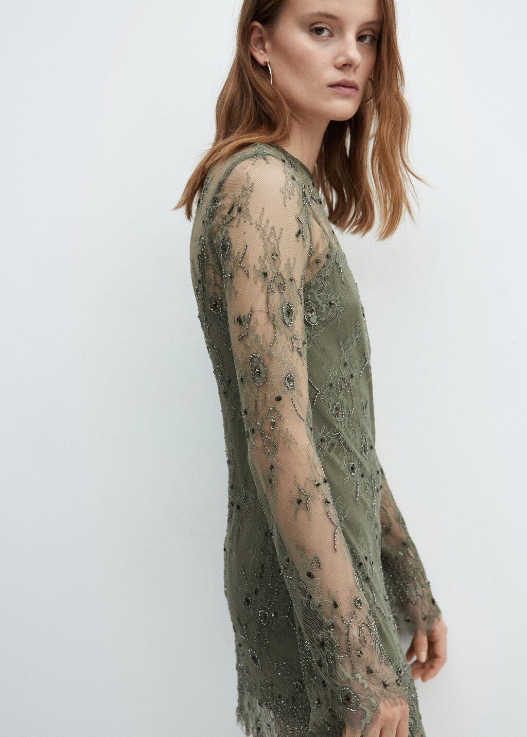 Embroidered lace dress Women MANGO Kosovo