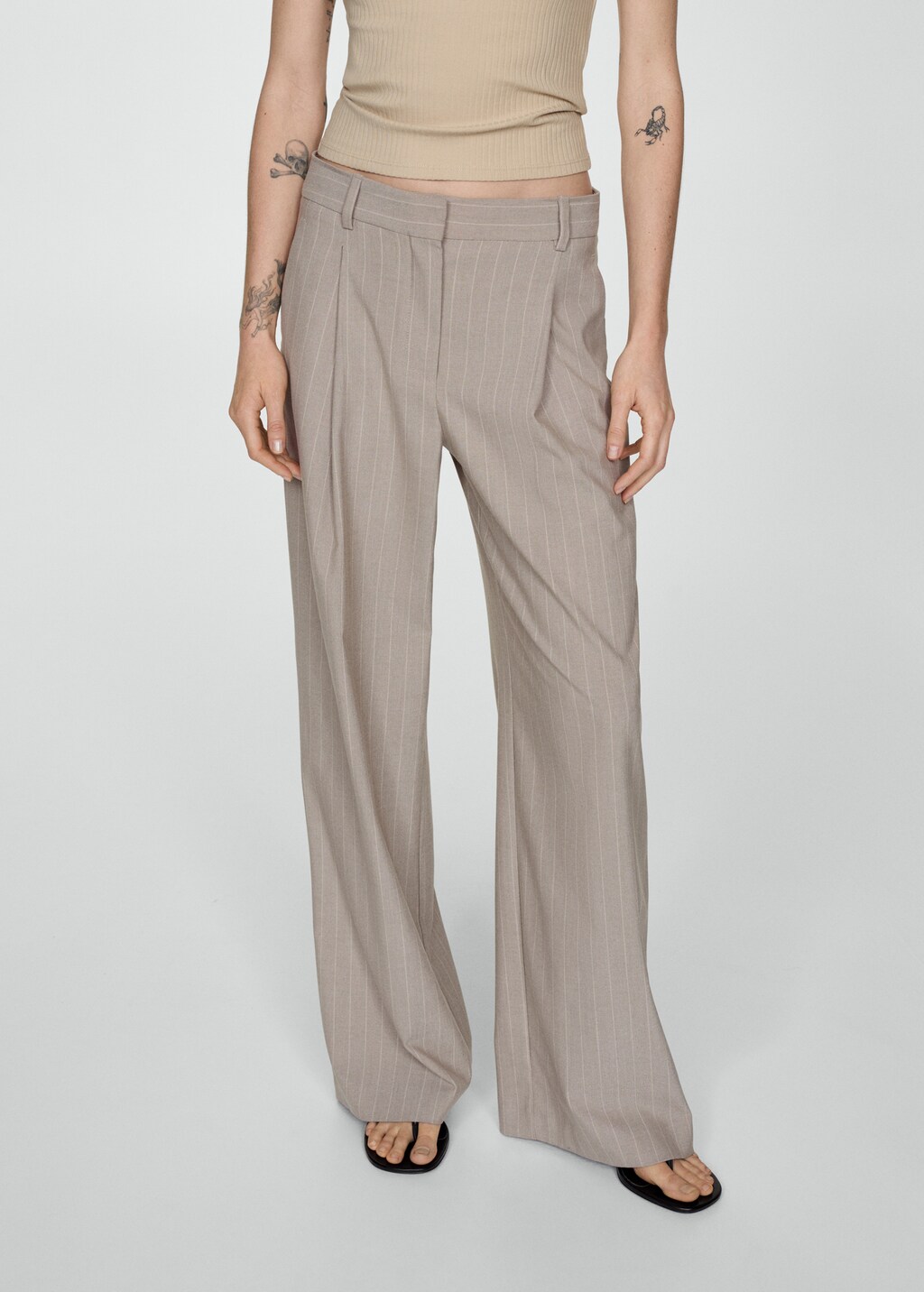 Striped suit trousers mango new arrivals