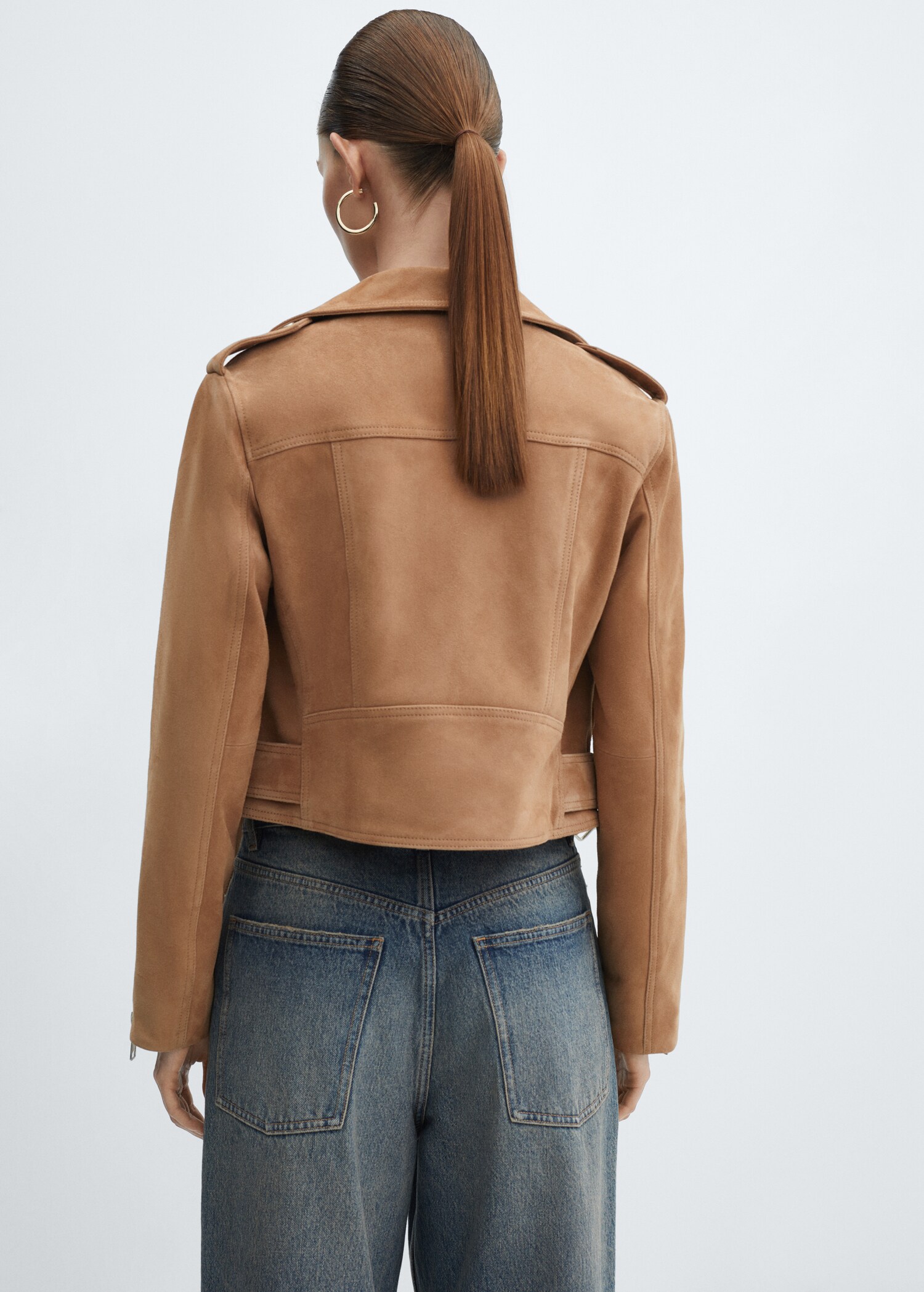 Blouson biker en cuir - Verso de l’article