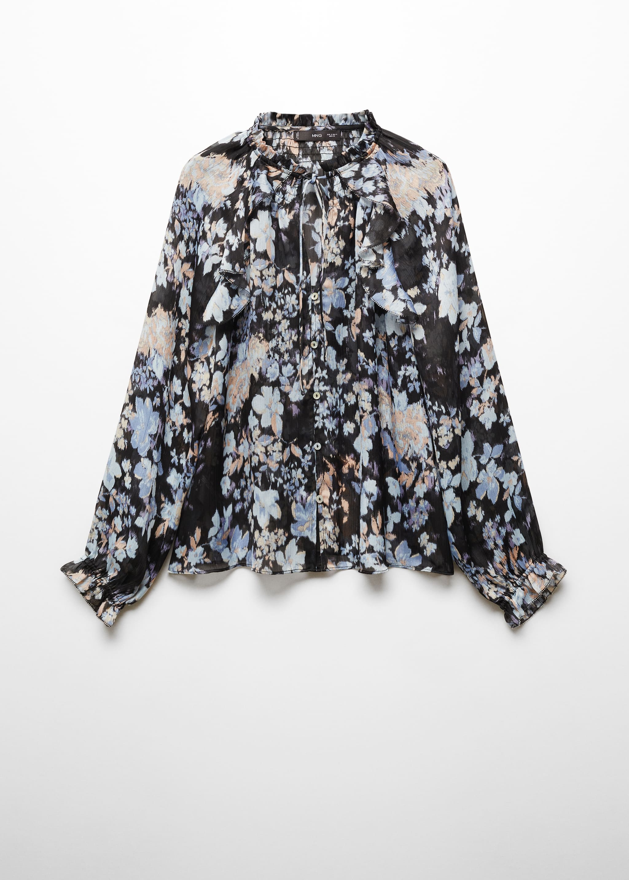 Floral-print flowy blouse - Article without model