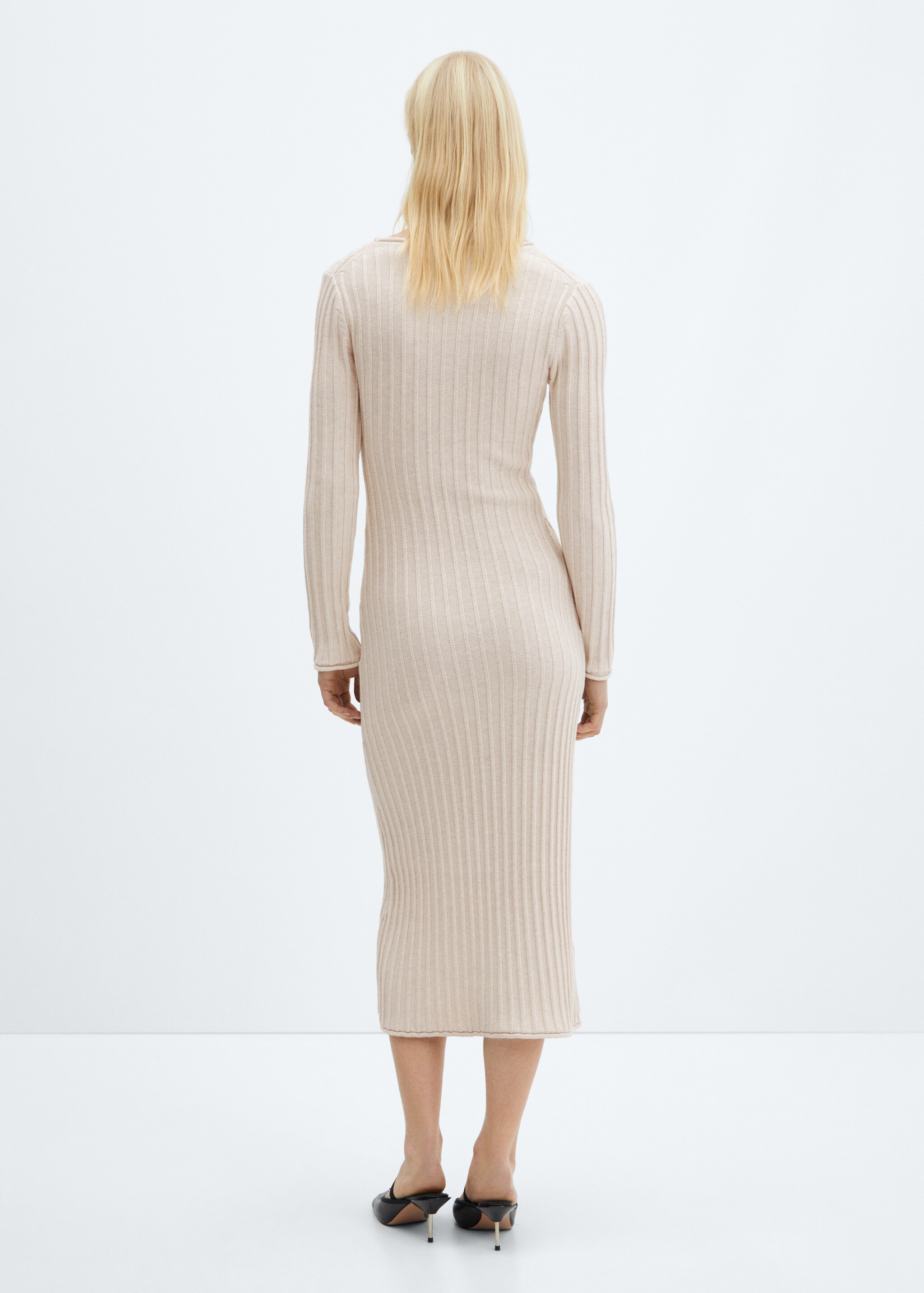 Ribbed knit dress - Reverse of the article