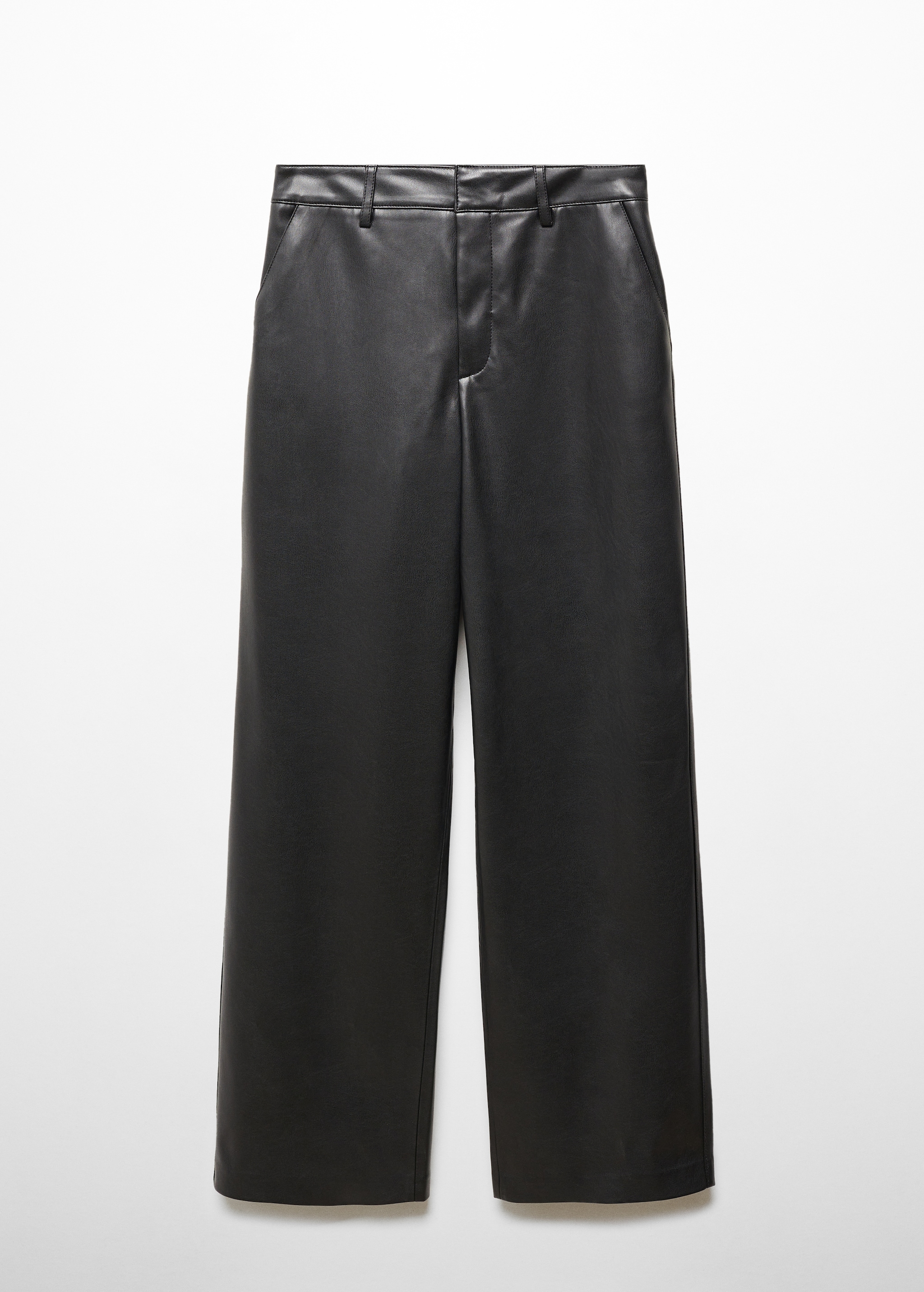Leather effect high waist pant - Article without model
