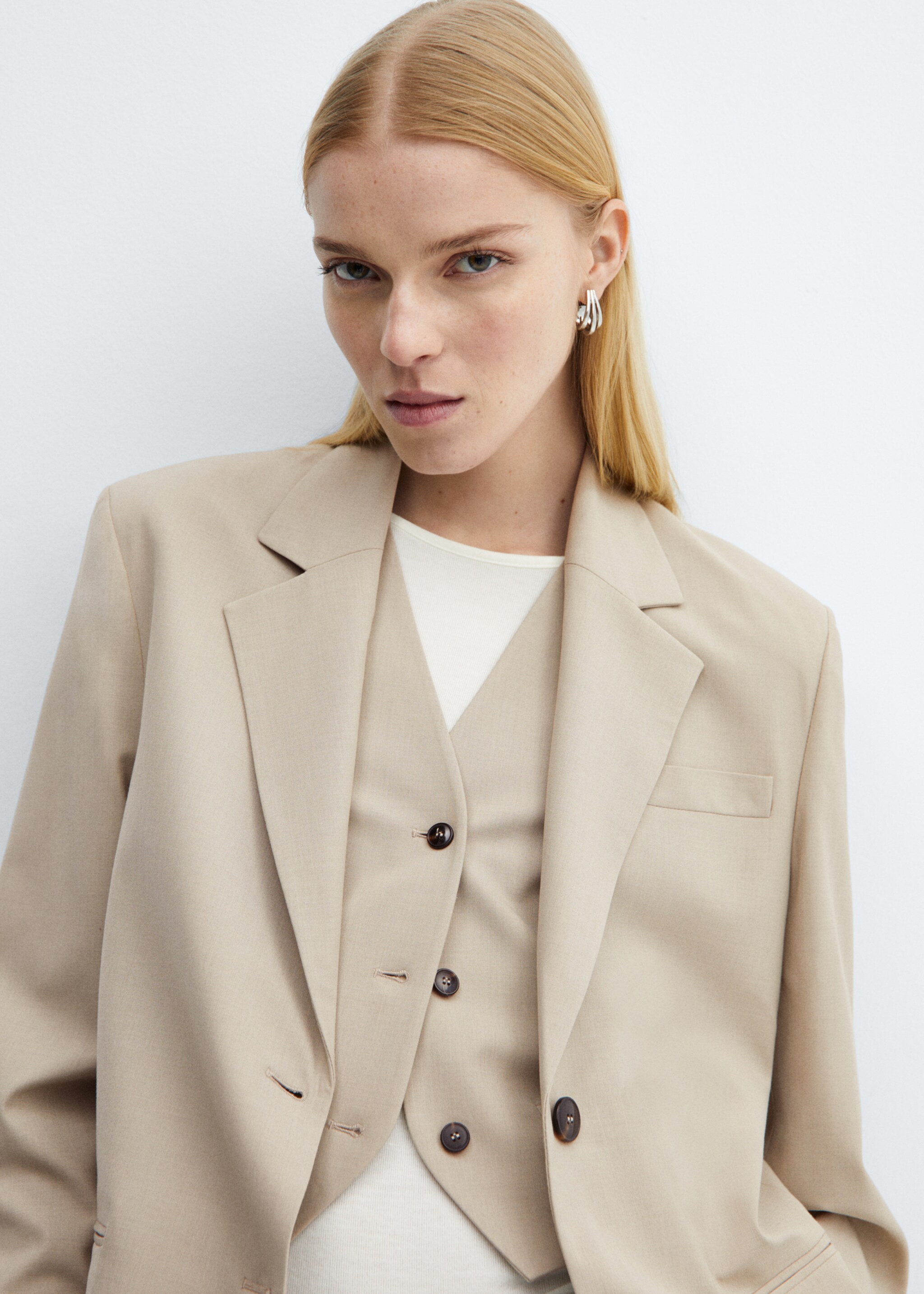 Suit jacket with buttons - Medium plane