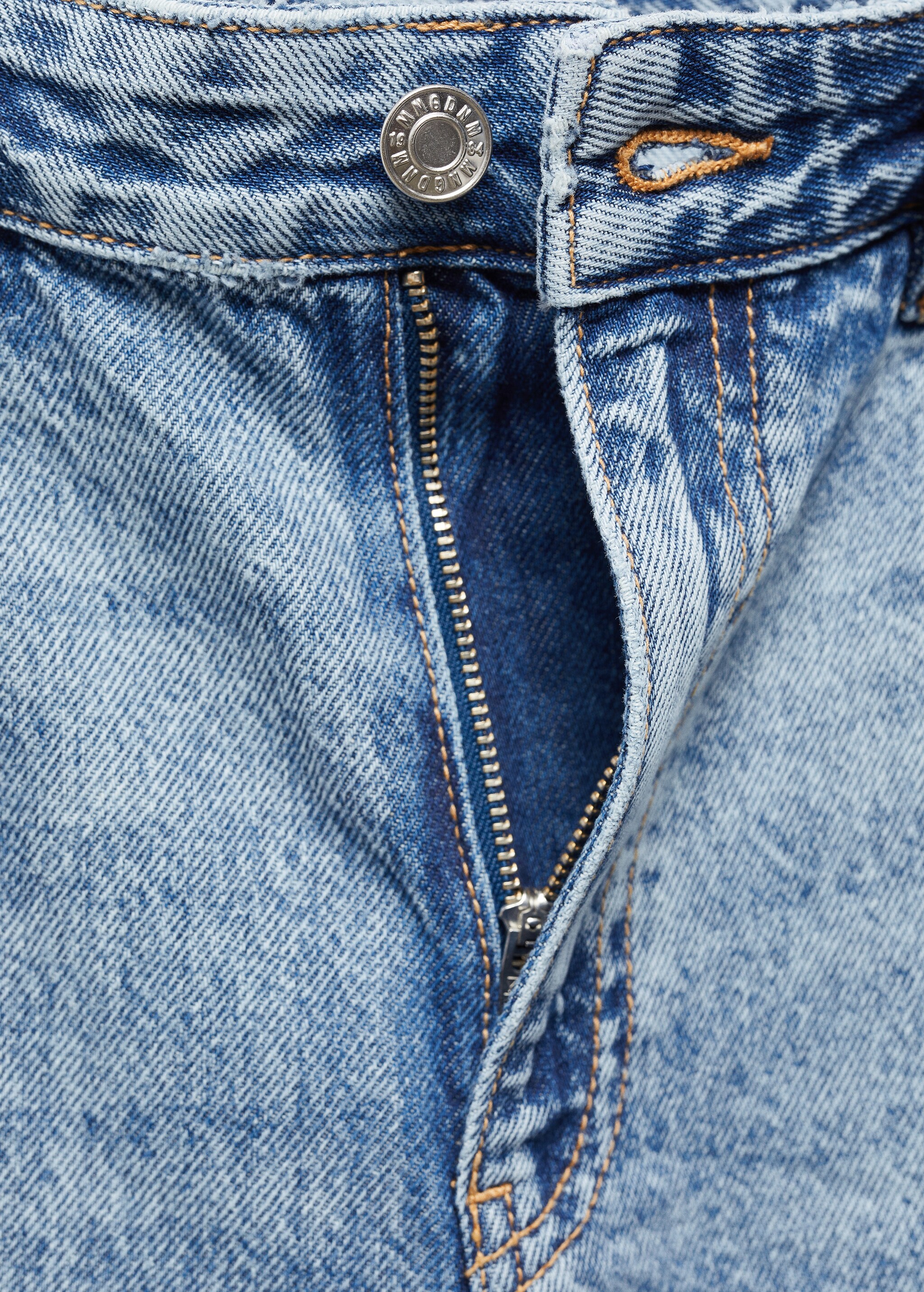 بنطلون جينز واسع الساق متوسط ​​الارتفاع - تفاصيل المنتج 8