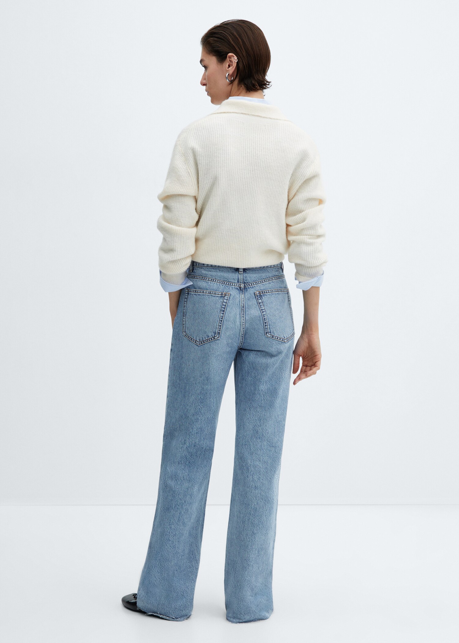 Jeans wideleg tiro medio - Reverso del artículo