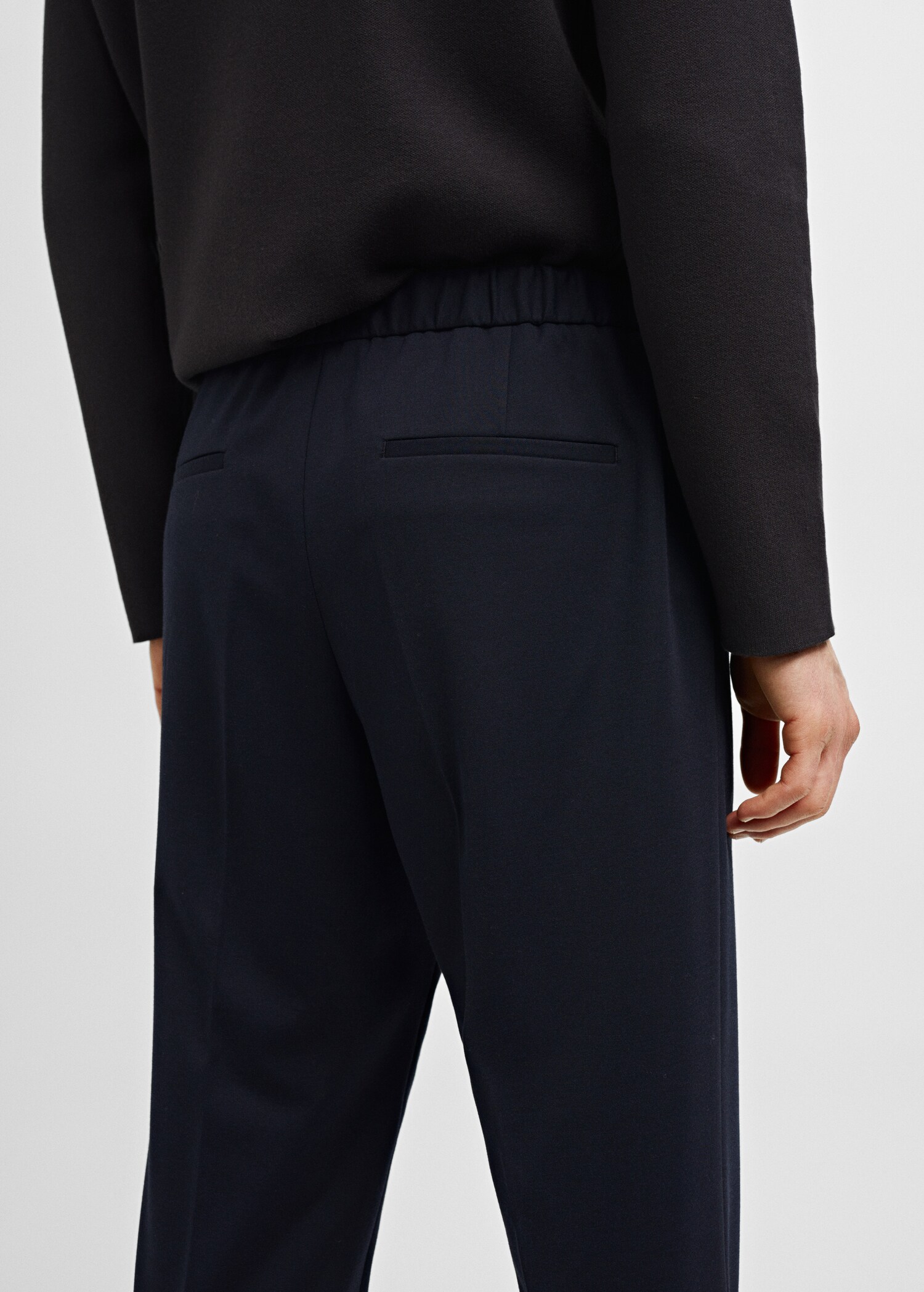 Slim-fit cotton suit trousers - Details of the article 4