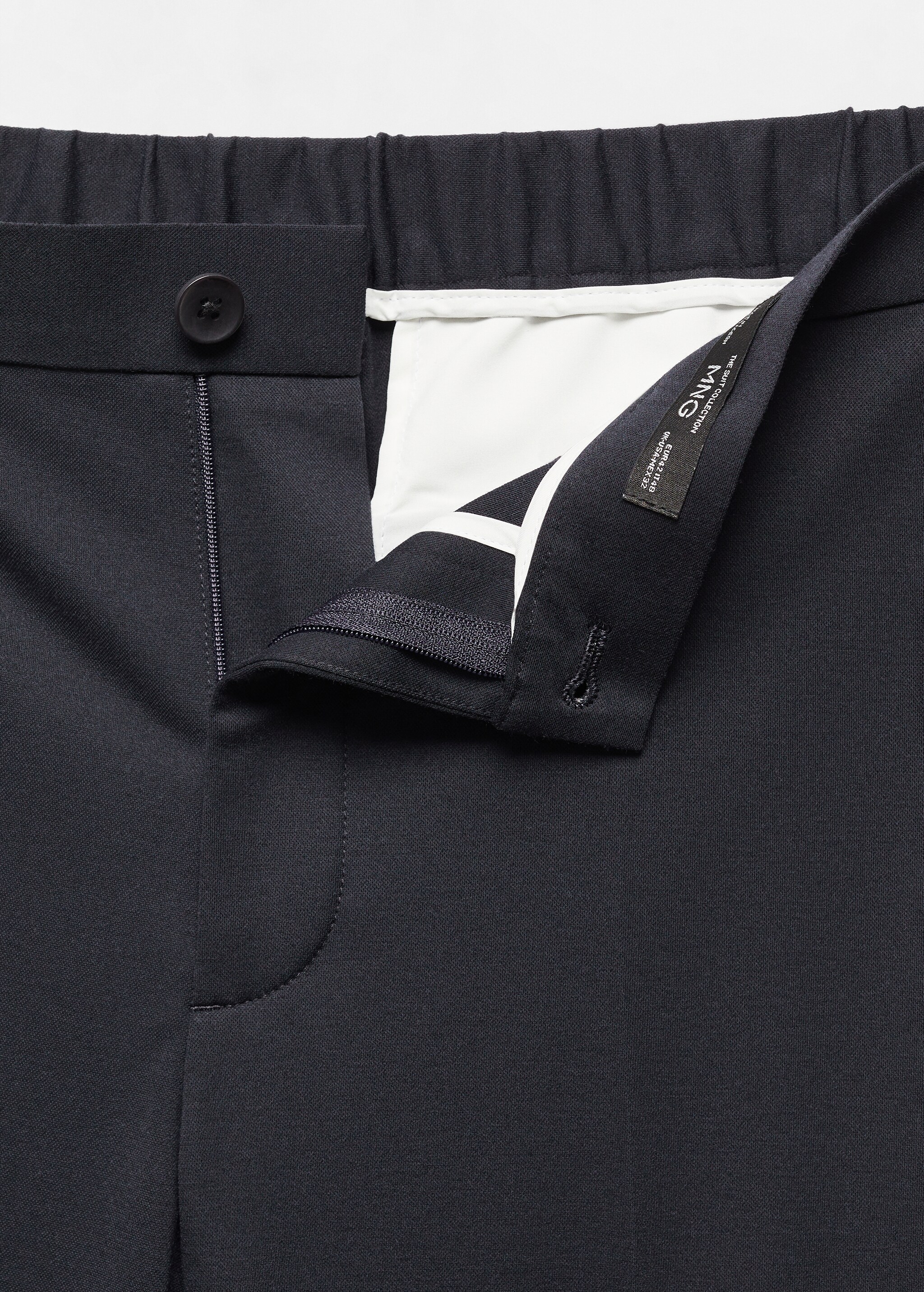 Slim-fit cotton suit trousers - Details of the article 8