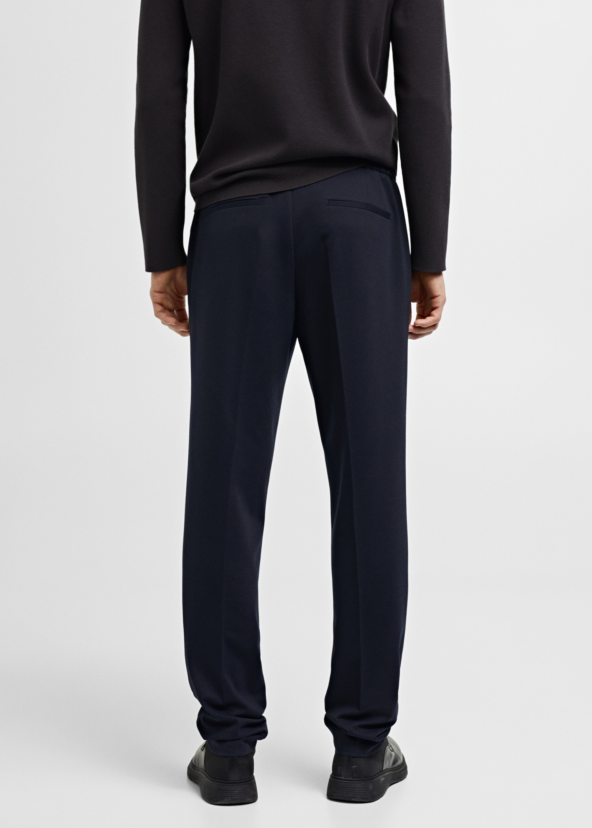 Slim-fit cotton suit trousers - Reverse of the article