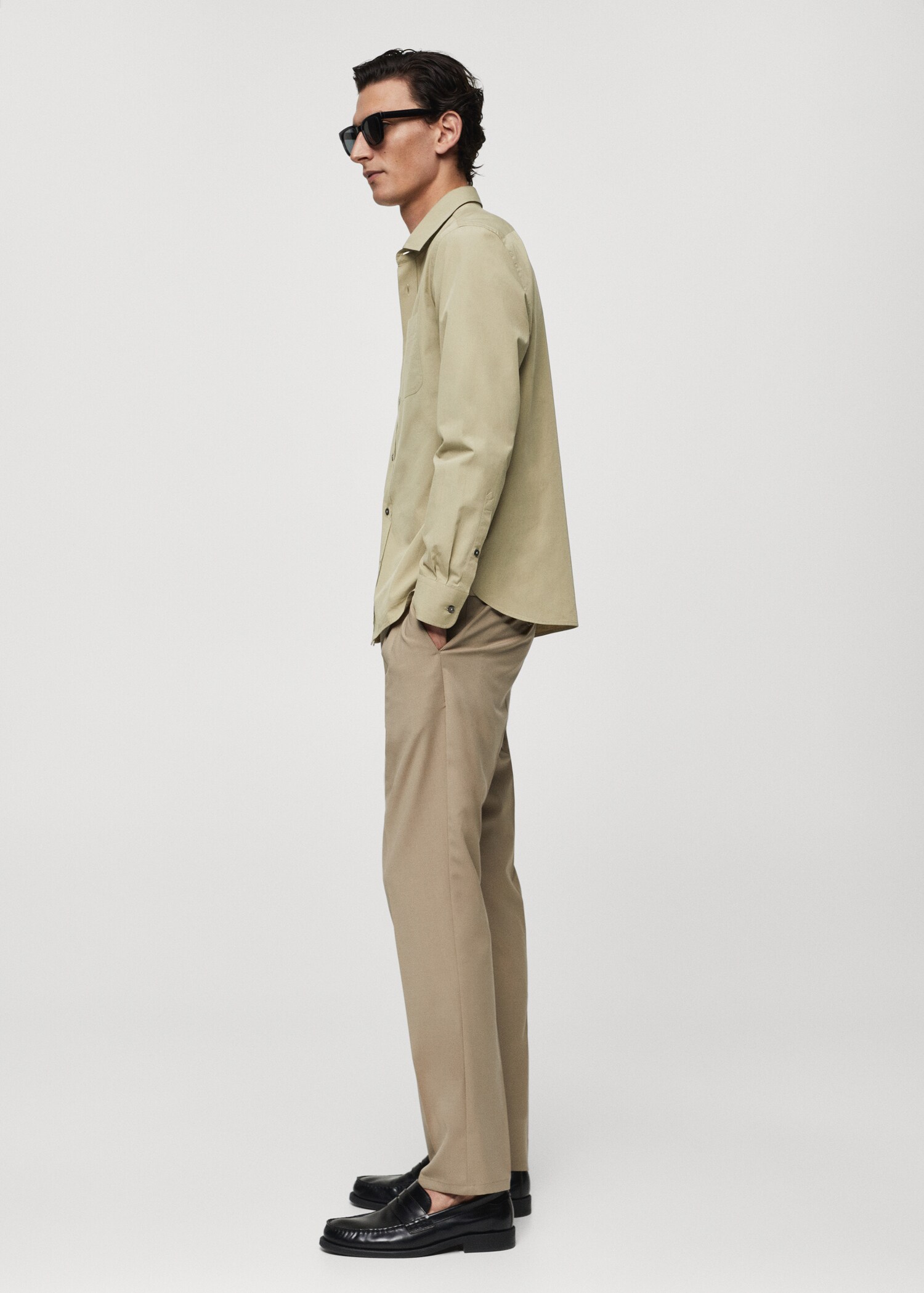 Poplin shirt with pocket - Man | MANGO USA 