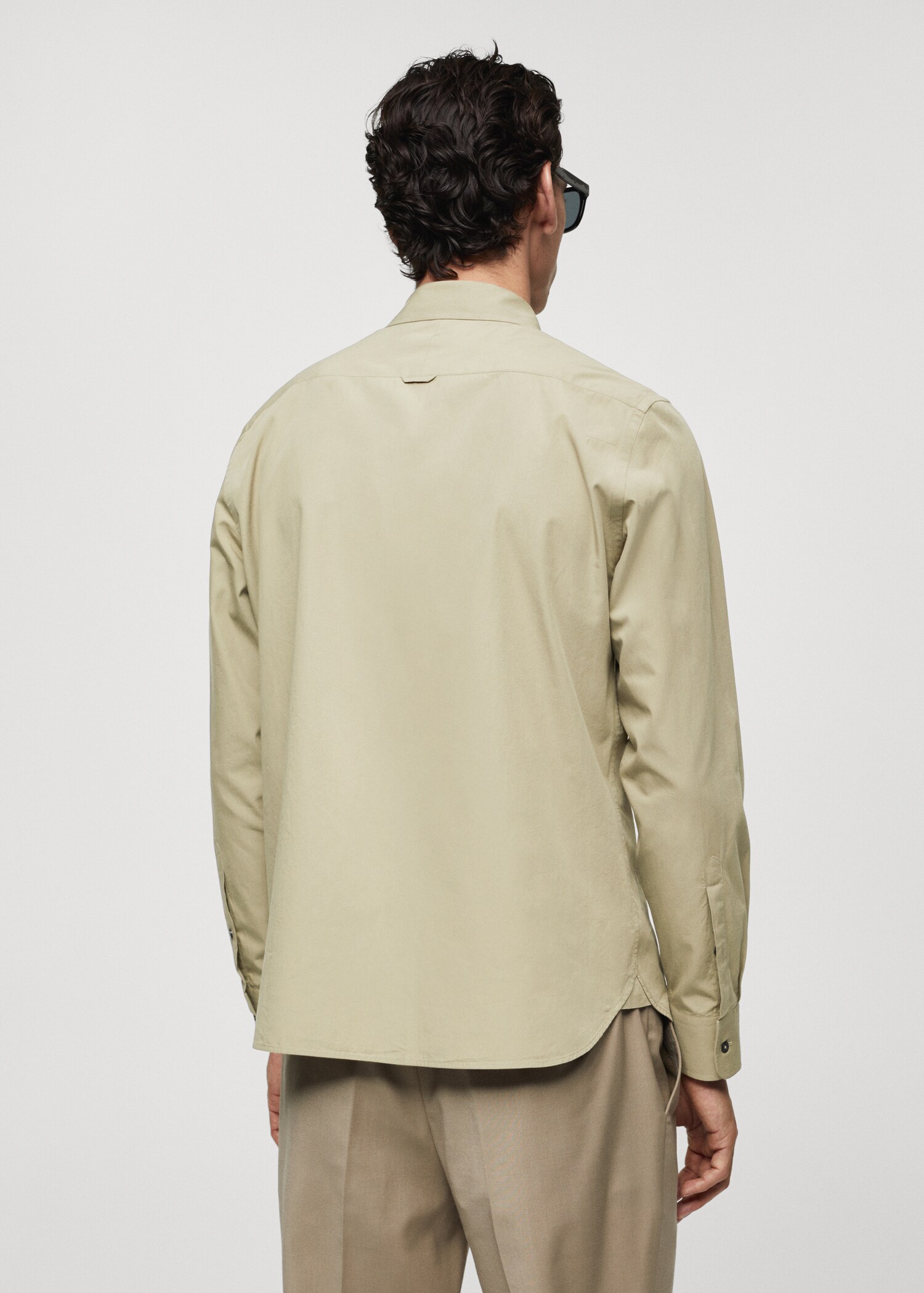 Poplin shirt with pocket - Man | MANGO USA 