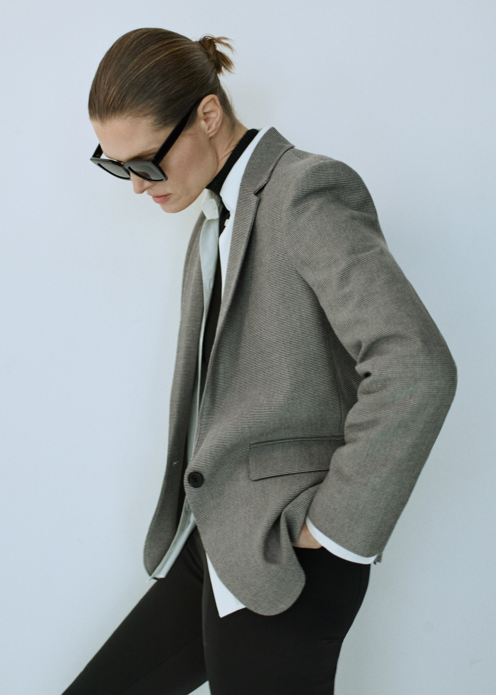 Lapels Houndstooth suit blazer - Details of the article 7