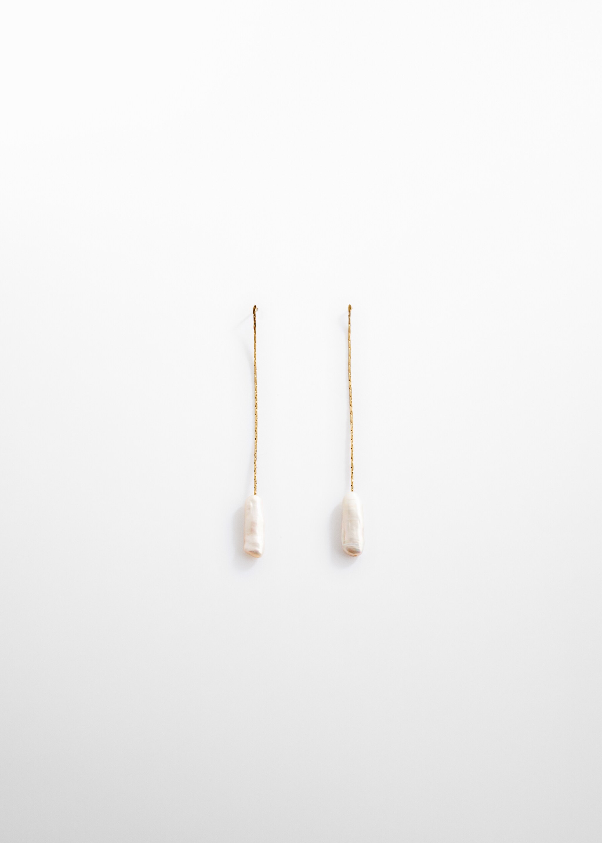 Natural pearl thread earrings - Article without model