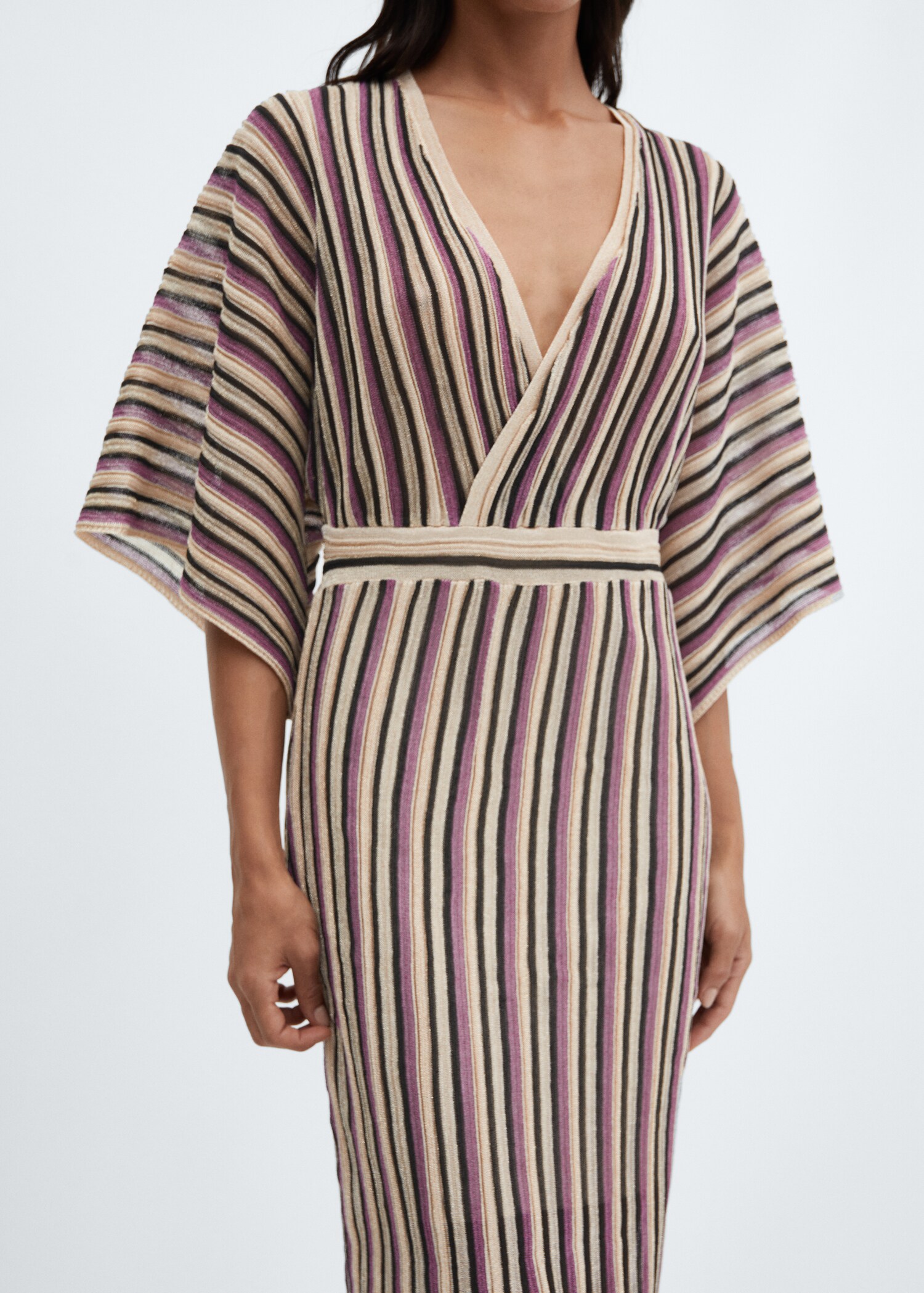 Vestido lúrex escote cruzado - Detalle del artículo 6
