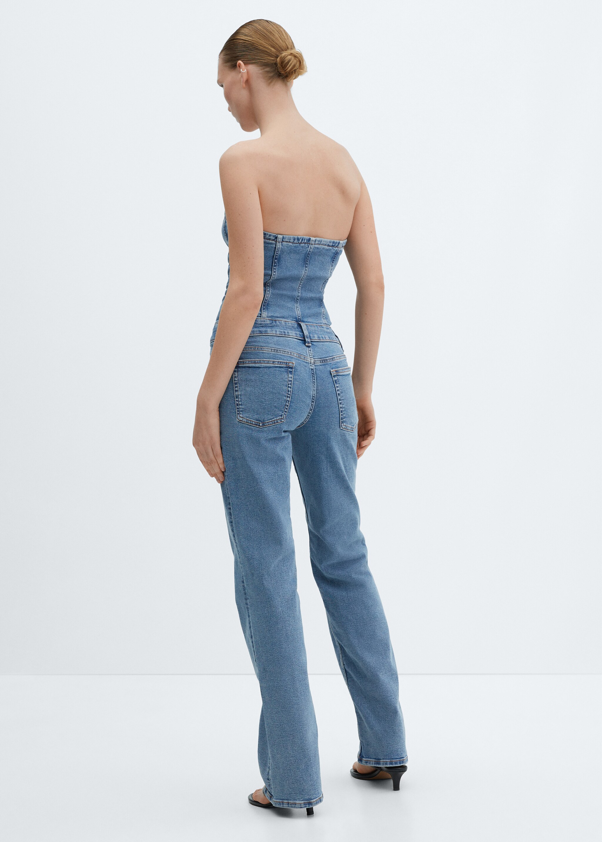 Strapless denim jumpsuit - Reverse of the article