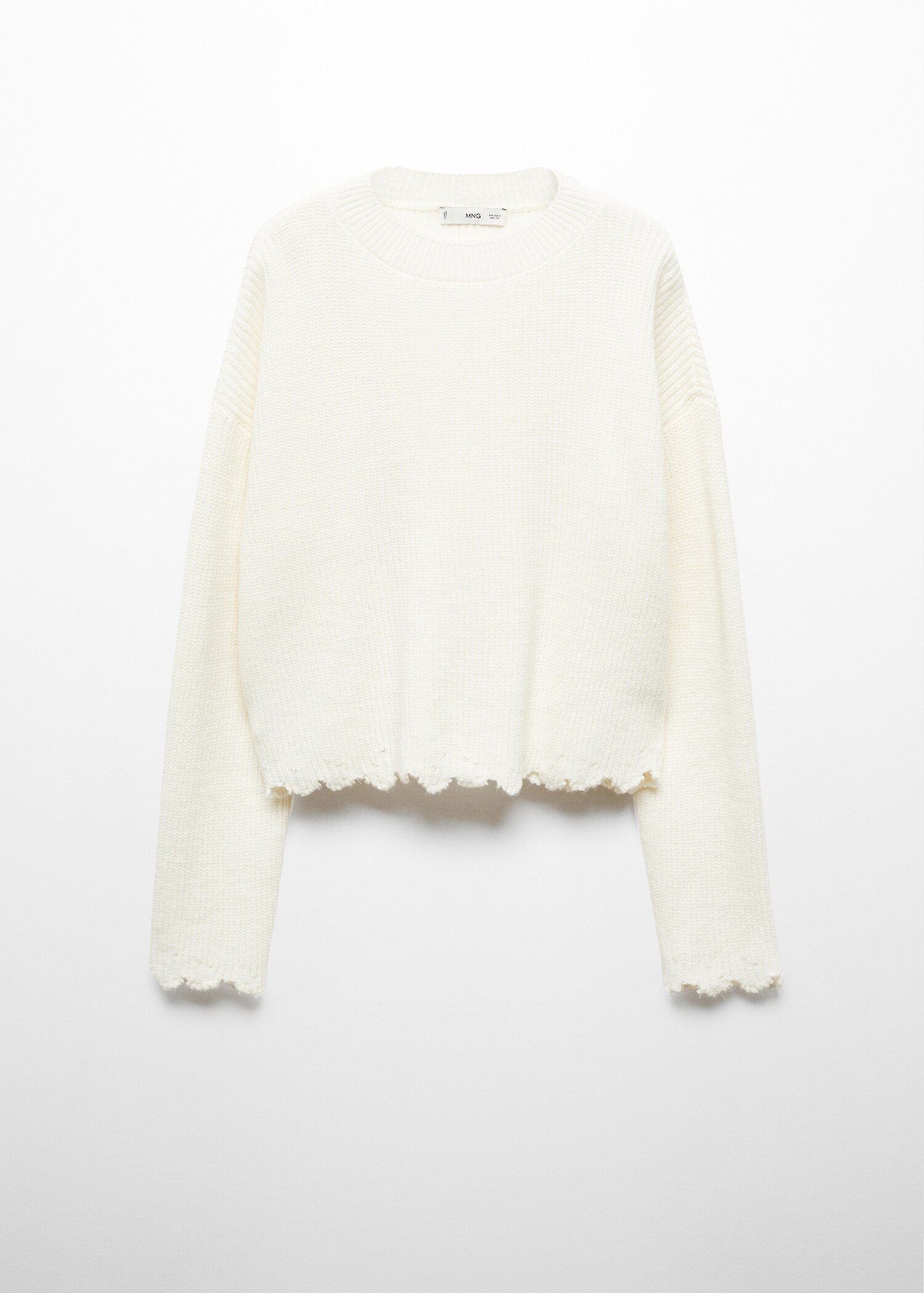 Round-neck knitted sweater - Article without model