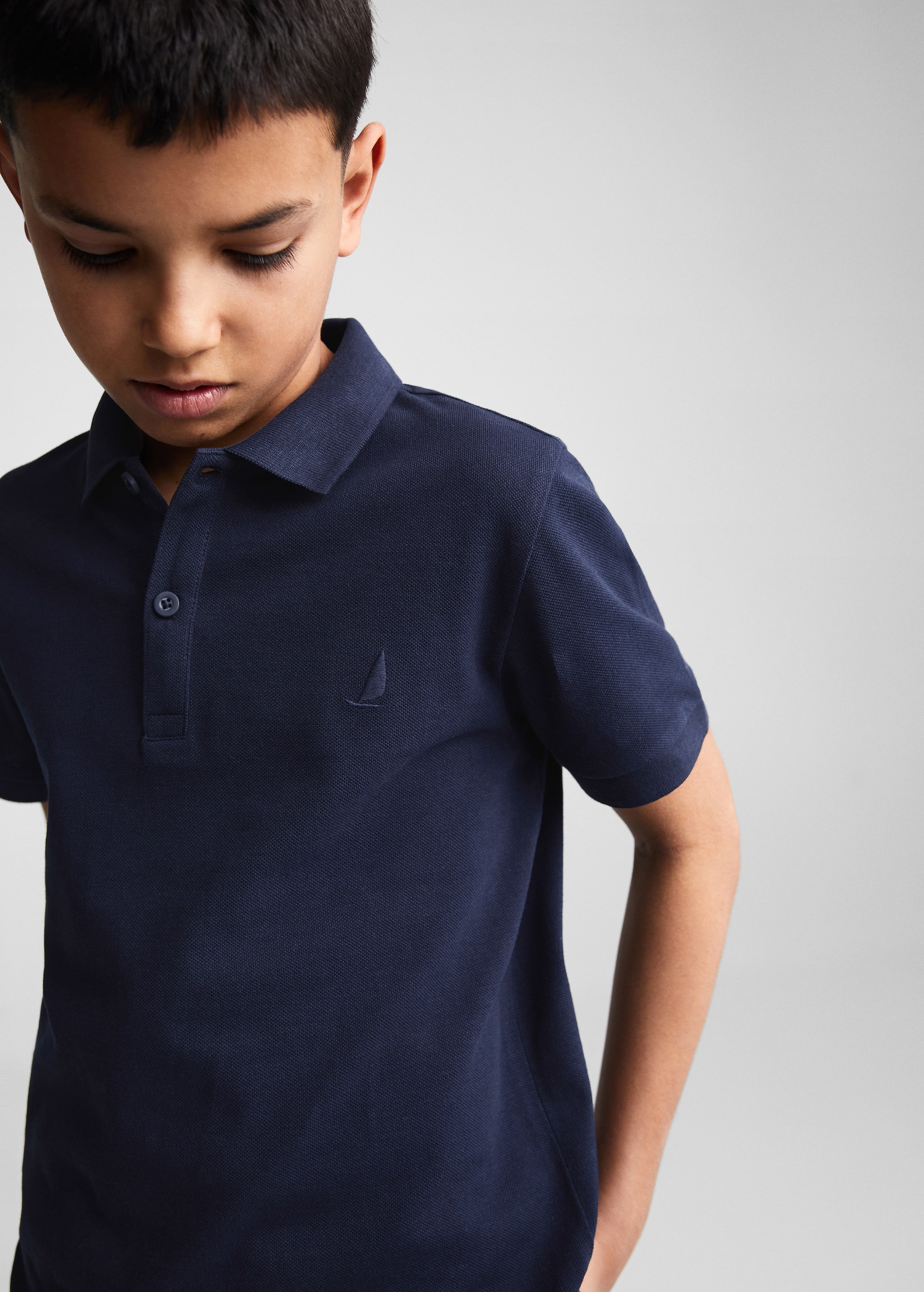 Cotton polo shirt - Details of the article 1