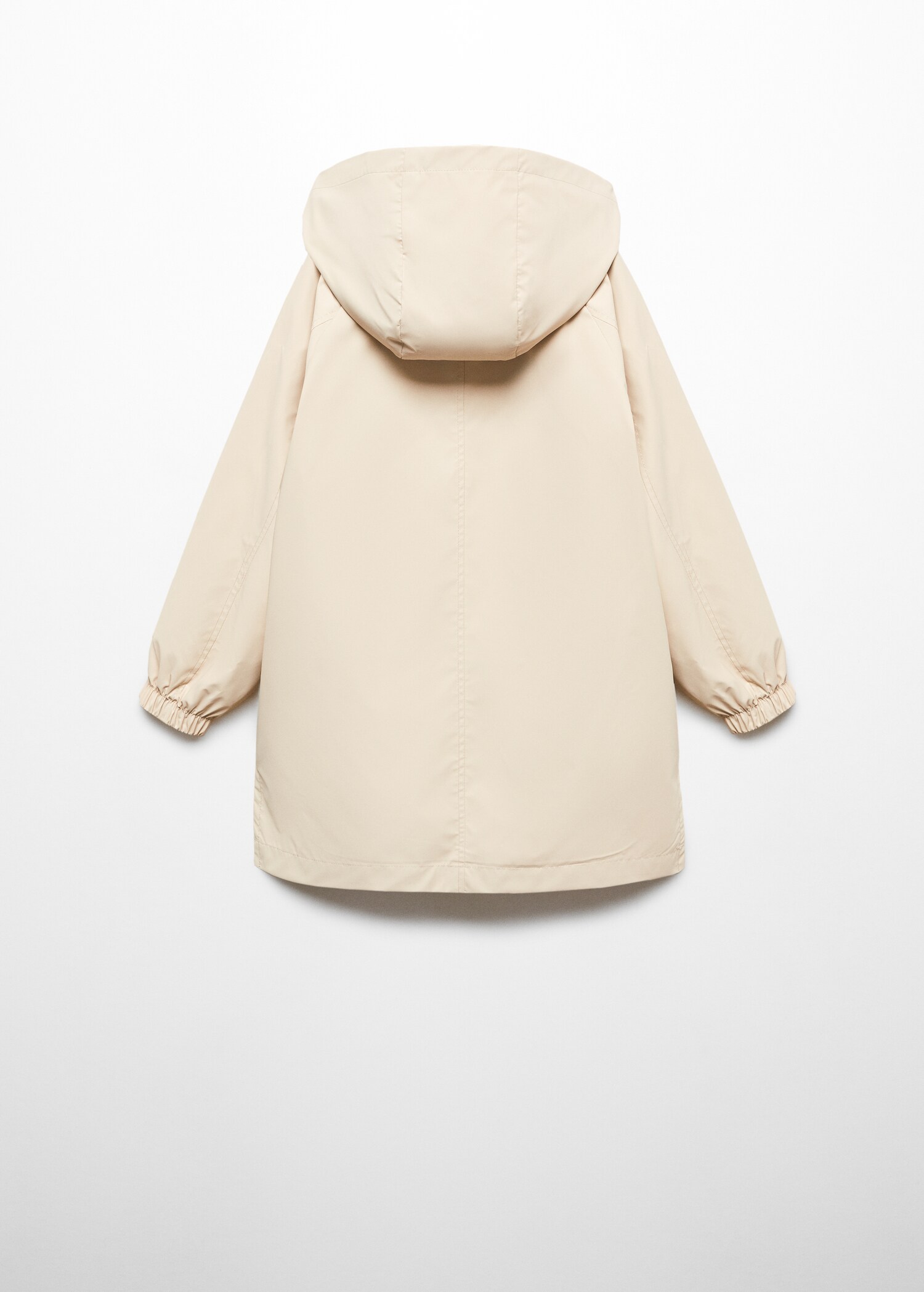 Hooded waterproof trench coat - Reverse of the article