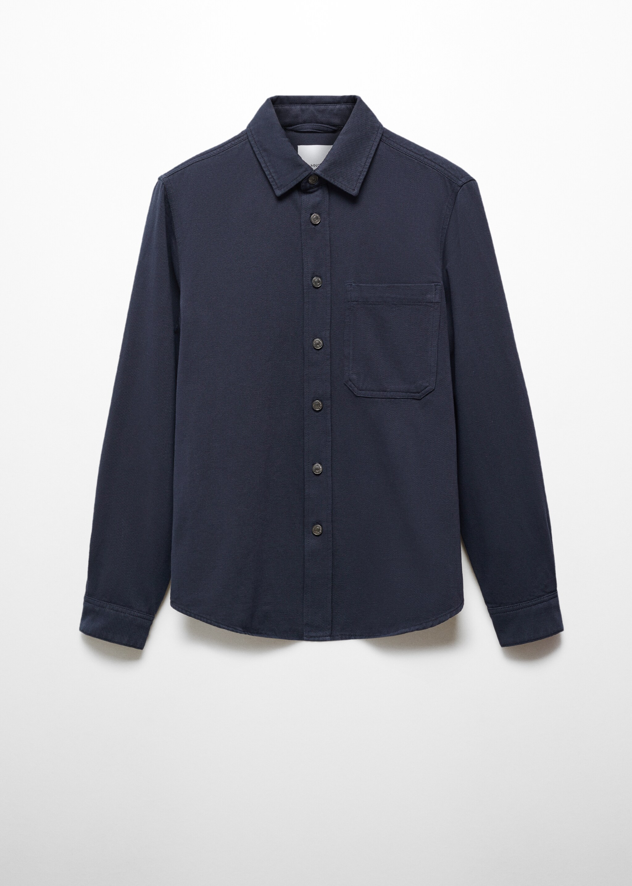 Regular fit cotton and linen overshirt - Article without model