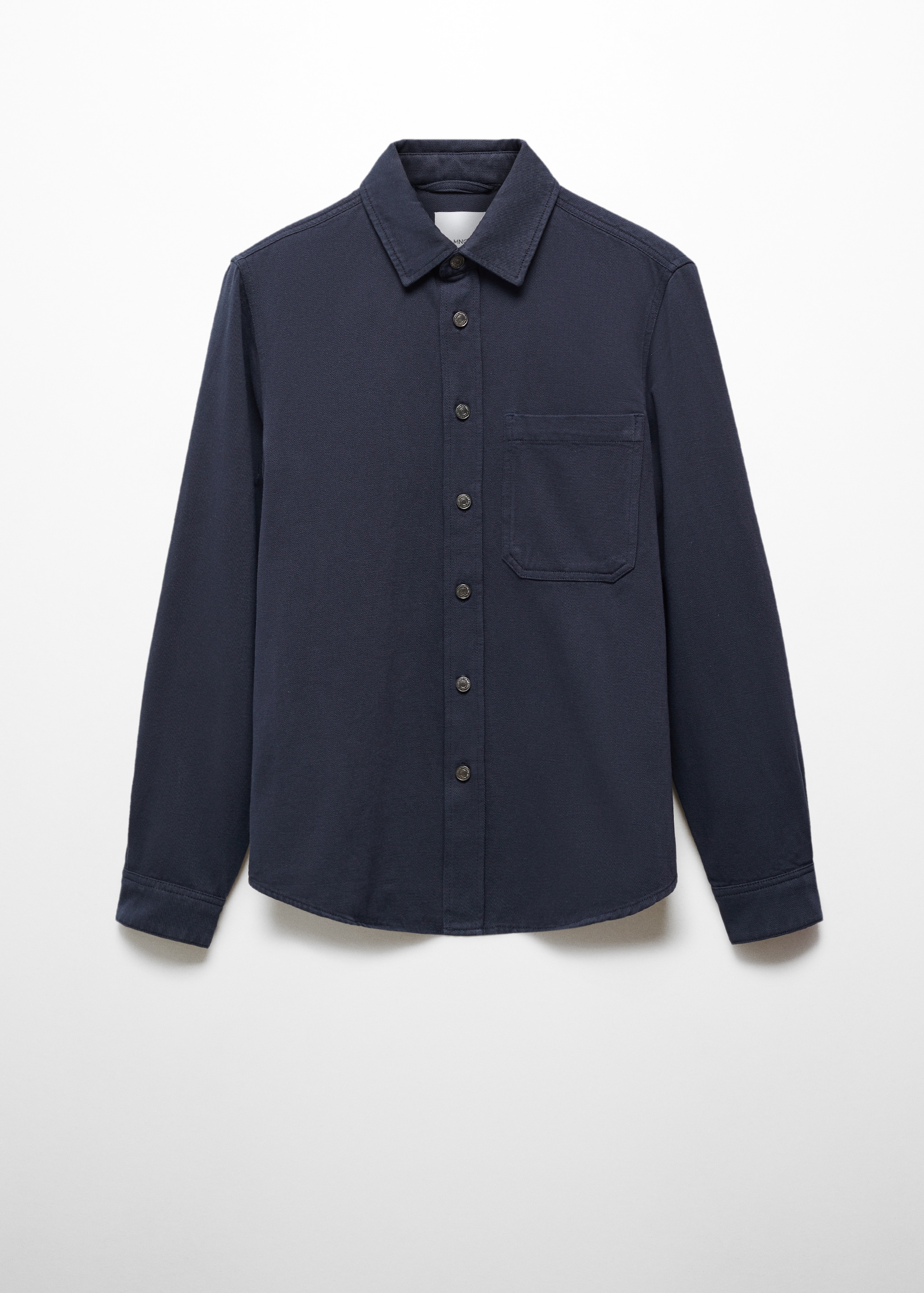 Regular fit cotton and linen overshirt - Article without model