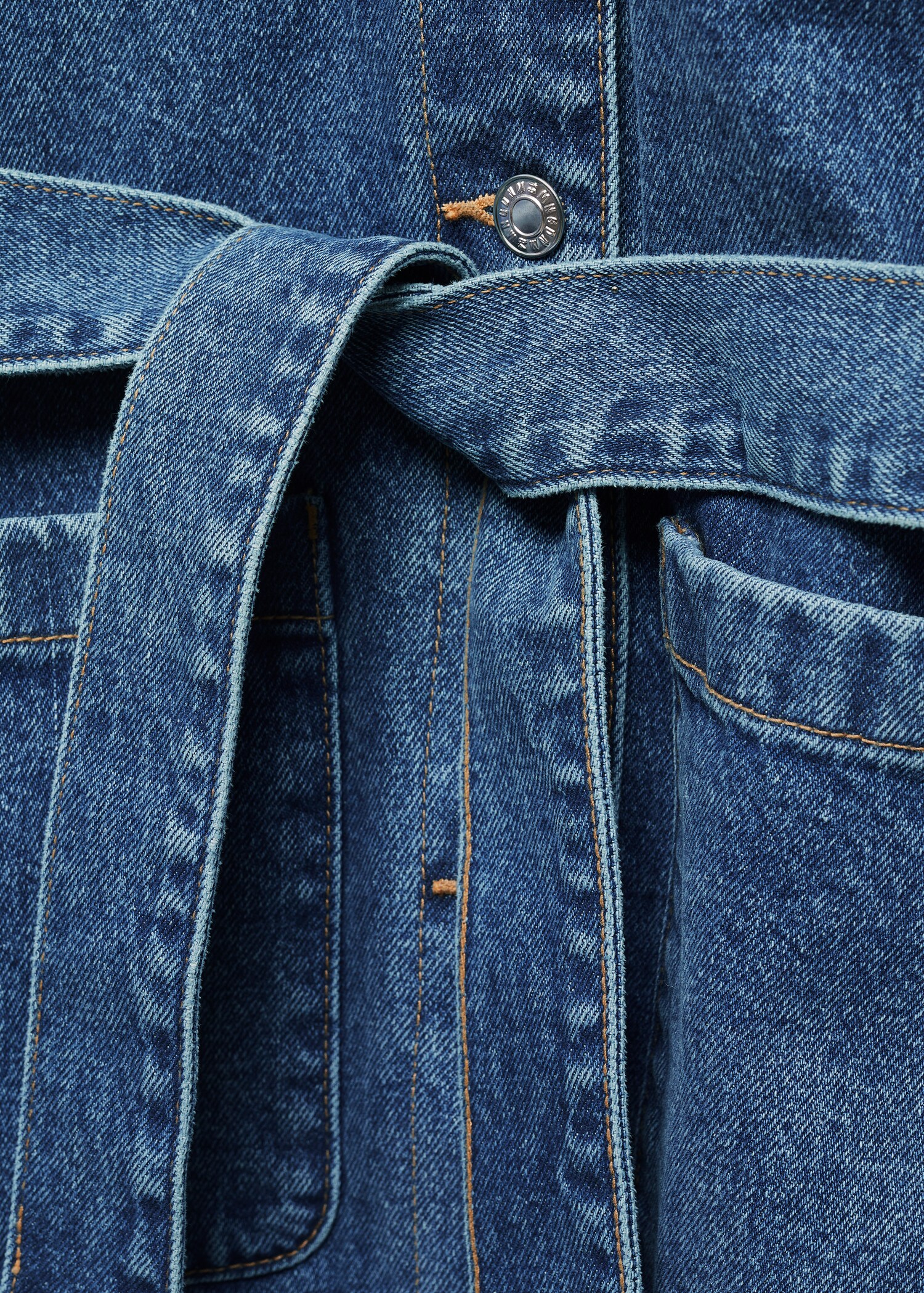 Denim jacket with belt - Details of the article 8