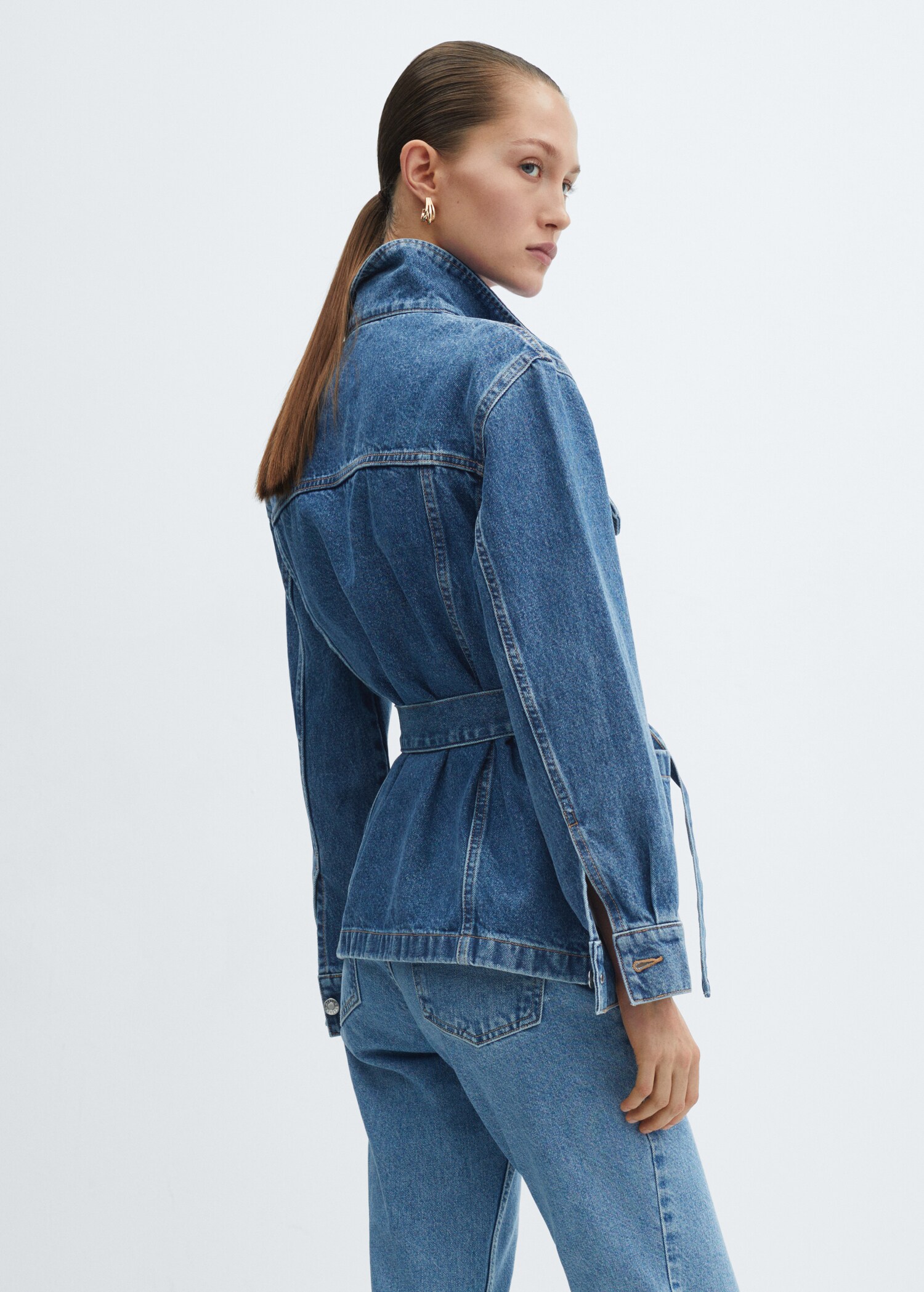 Blouson jean ceinture - Verso de l’article