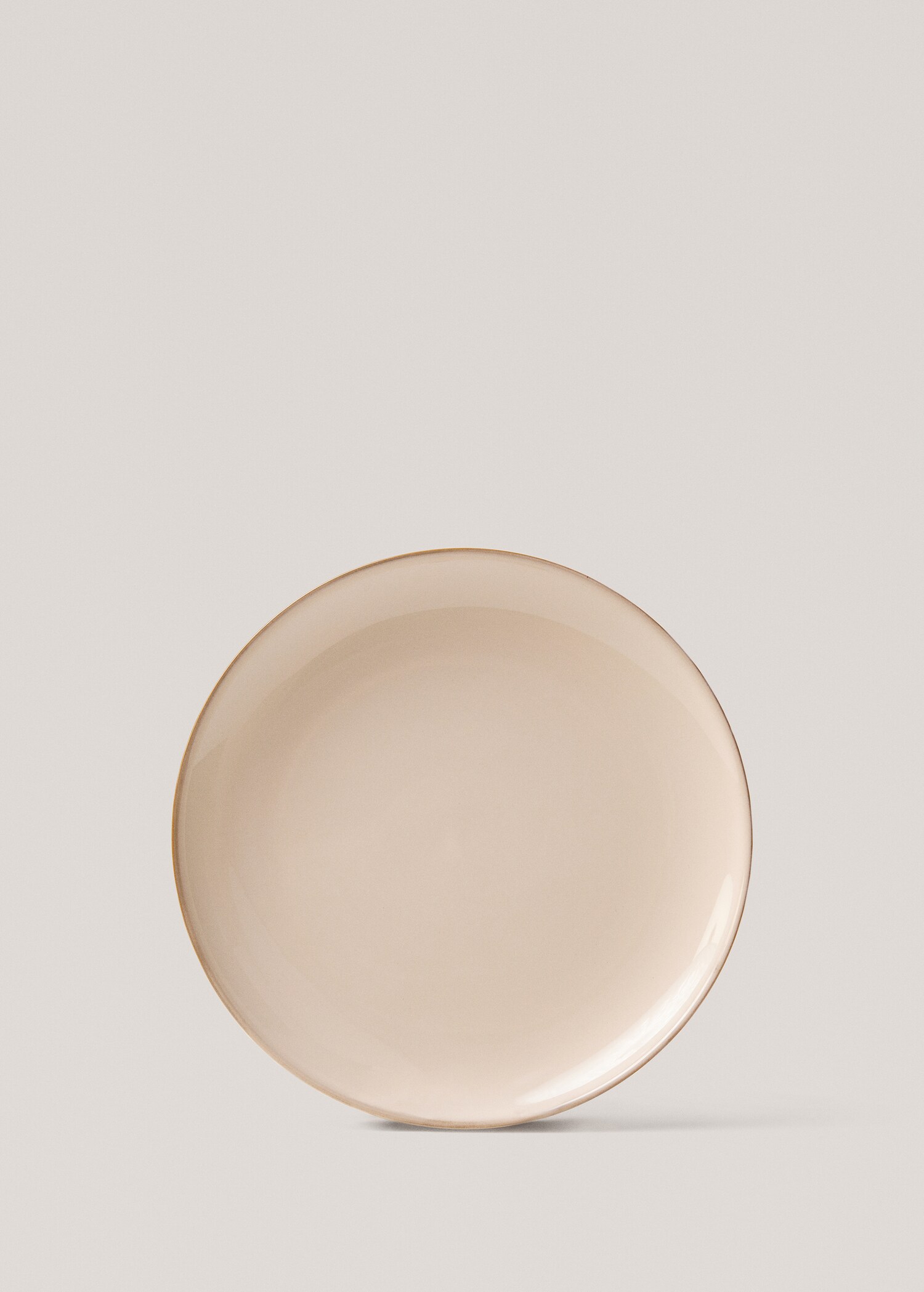 Stoneware flat plate with rim - Article without model