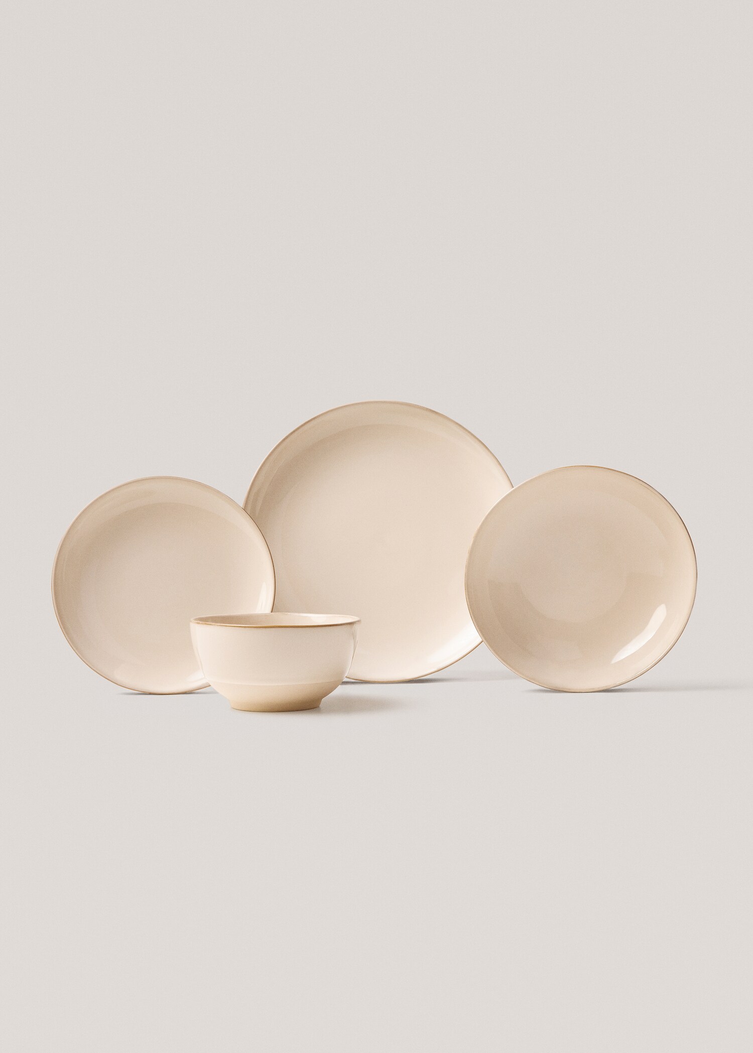 Stoneware flat plate with rim - Details of the article 3