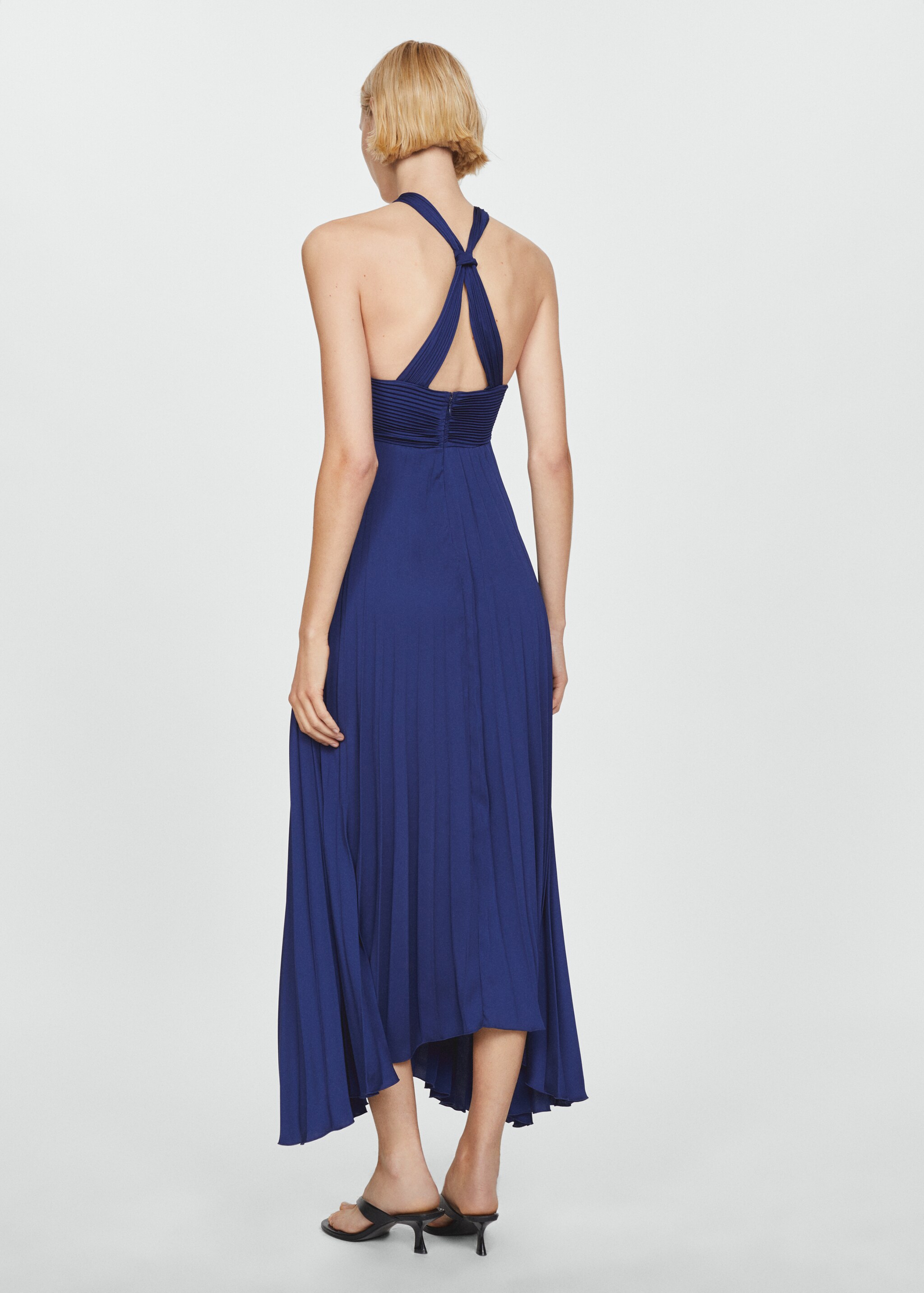 Pleated halter neck dress - Reverse of the article