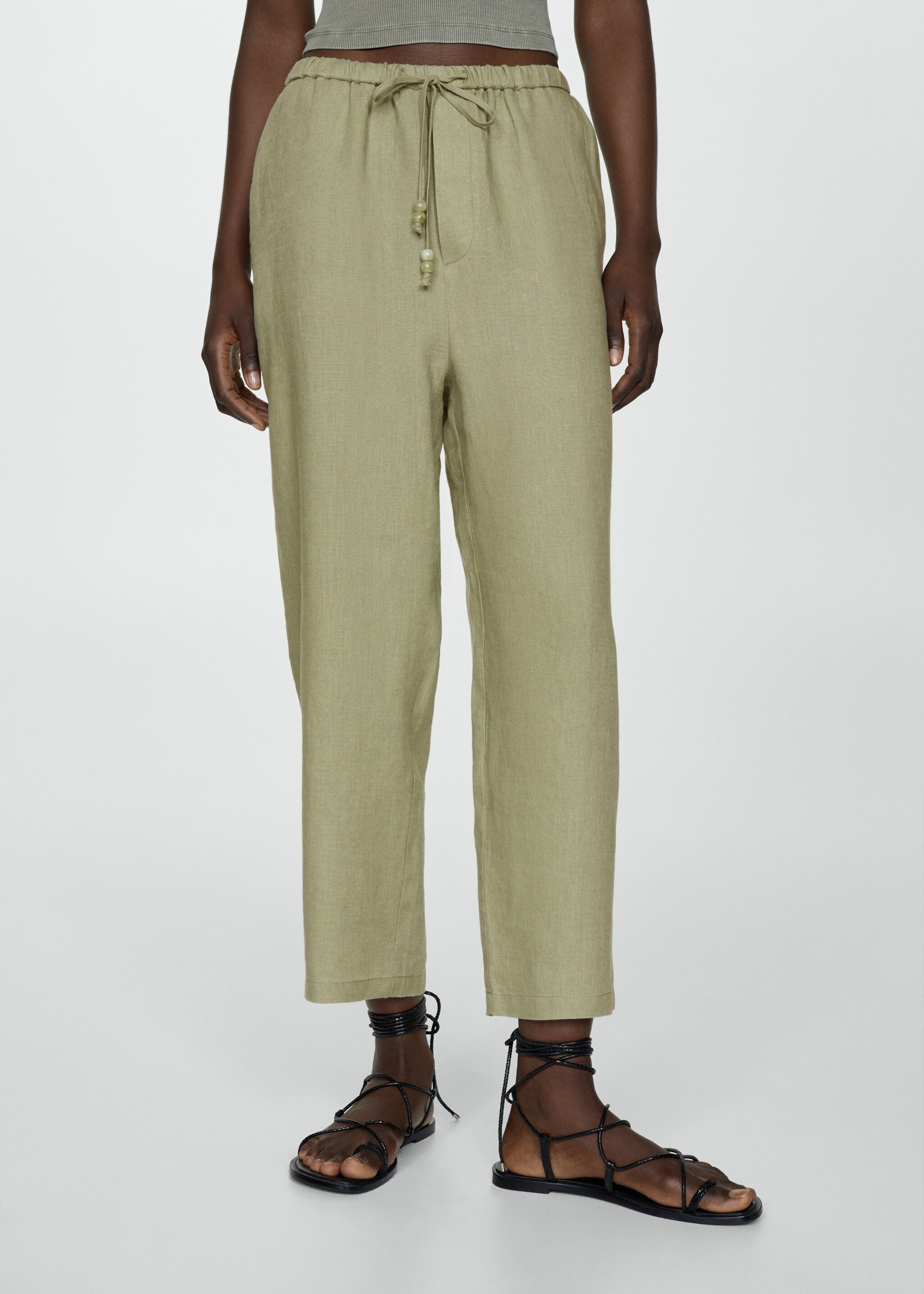 100% linen trousers - Medium plane