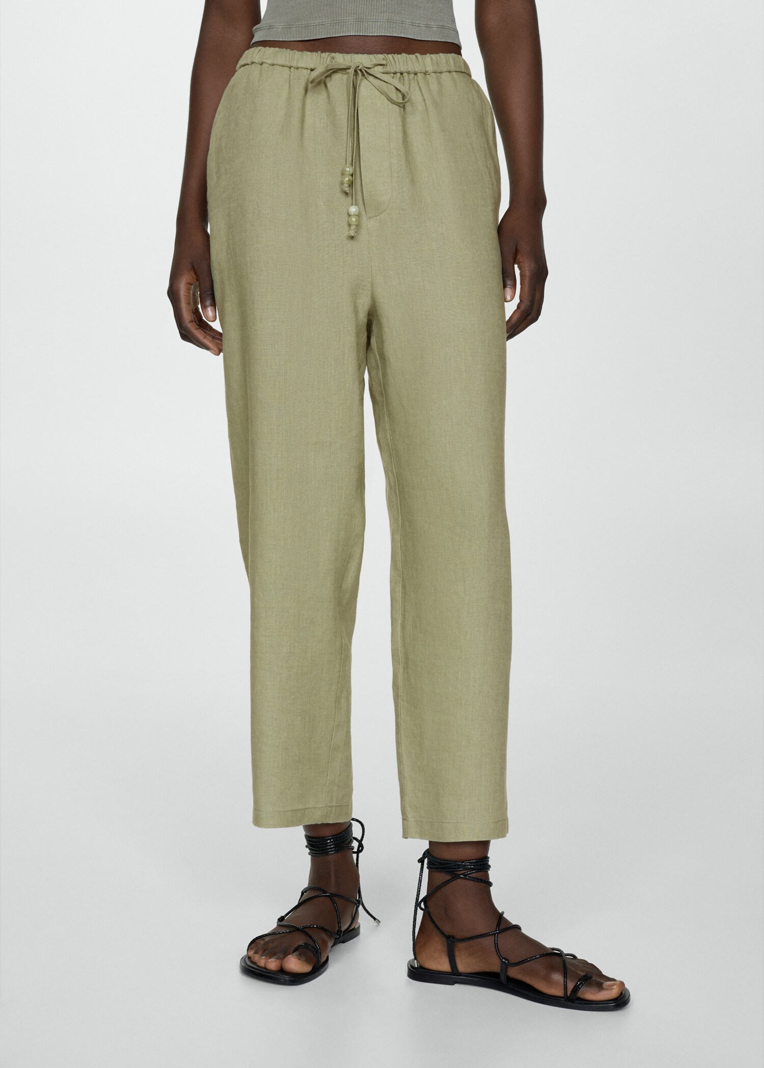 Pantalon 100 % lin - Plan moyen