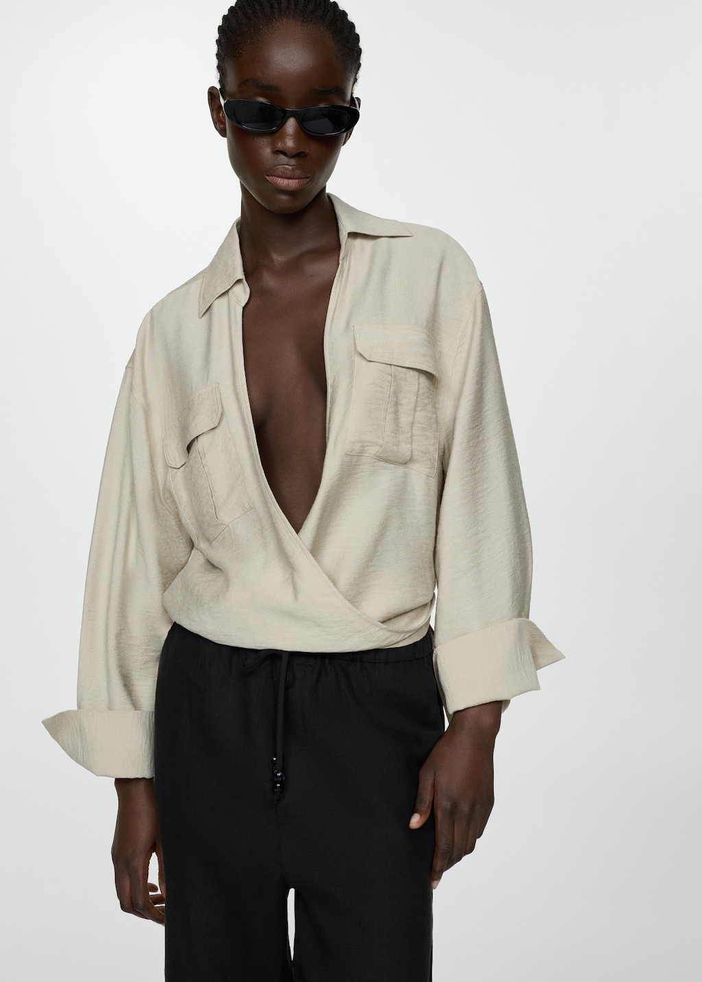 100% linen trousers - Women | MANGO Japan