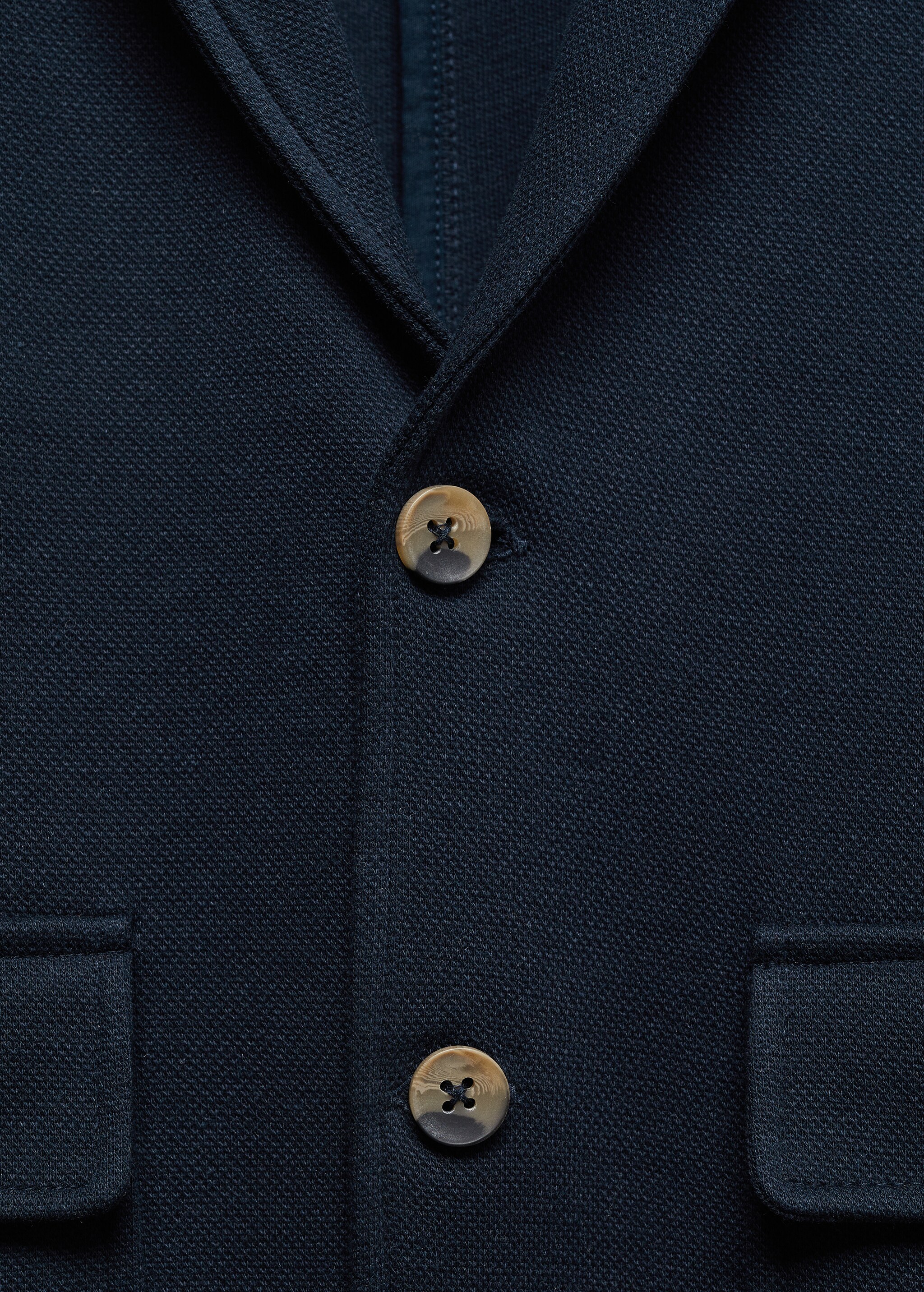 Textured regular fit suit blazer - Details of the article 8