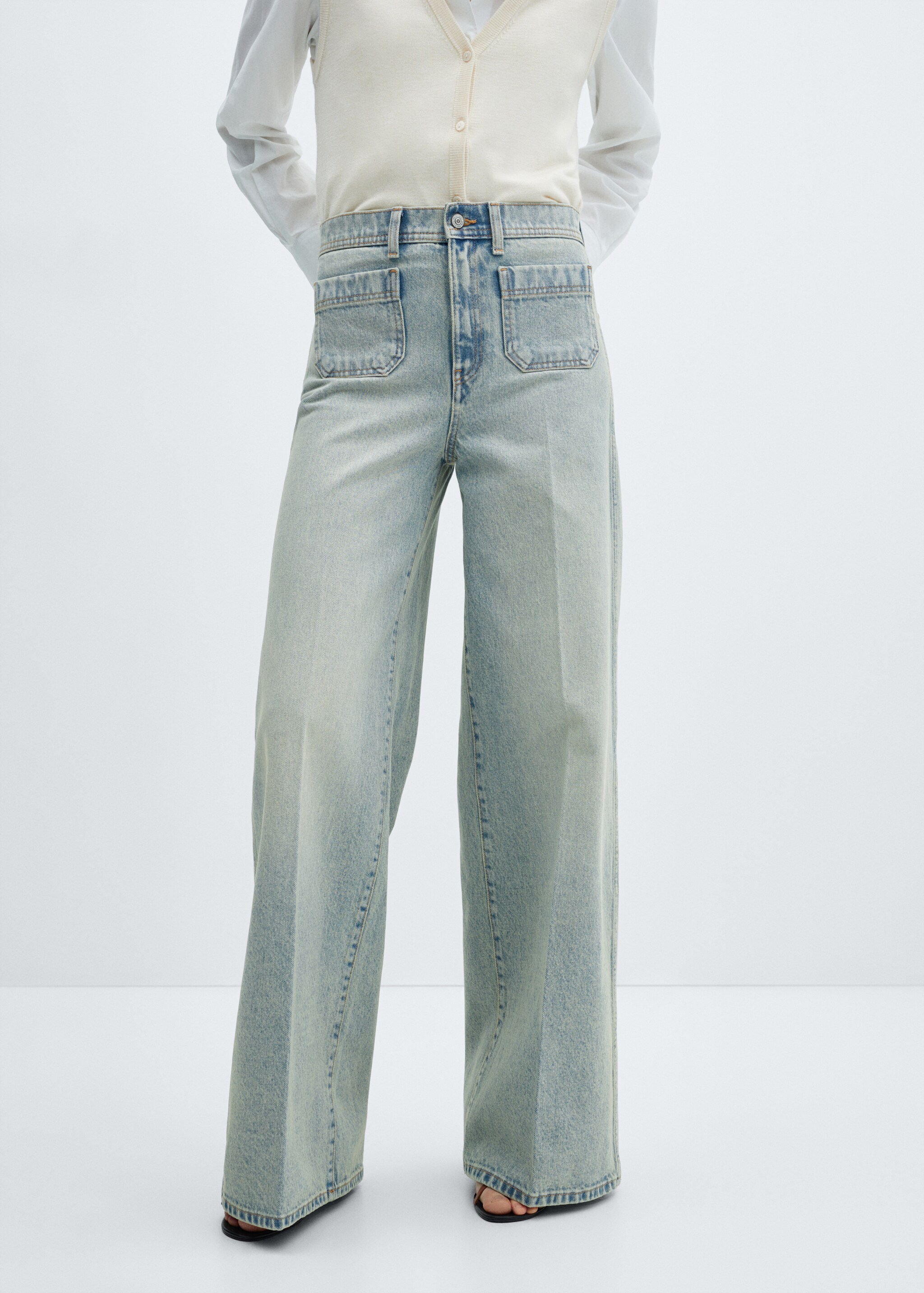 Wideleg jeans with pockets - Medium plane