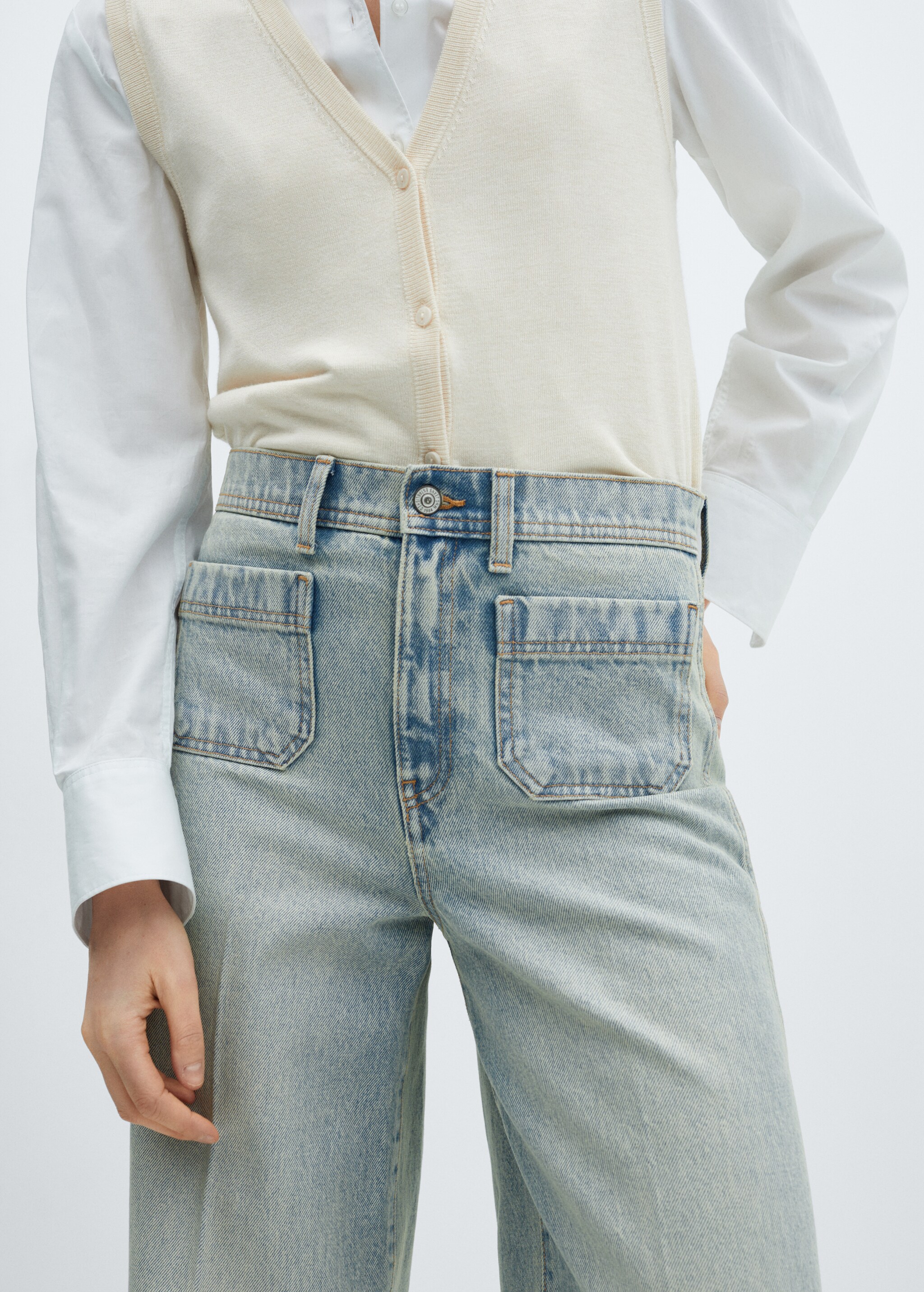 Wideleg jeans with pockets - Details of the article 6