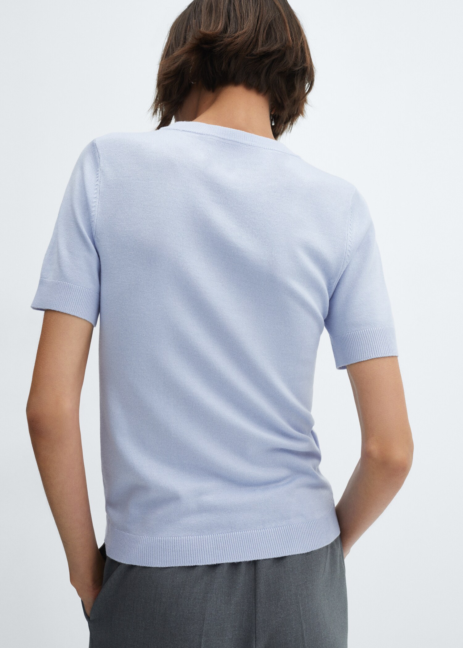 Short sleeve sweater - Reverse of the article