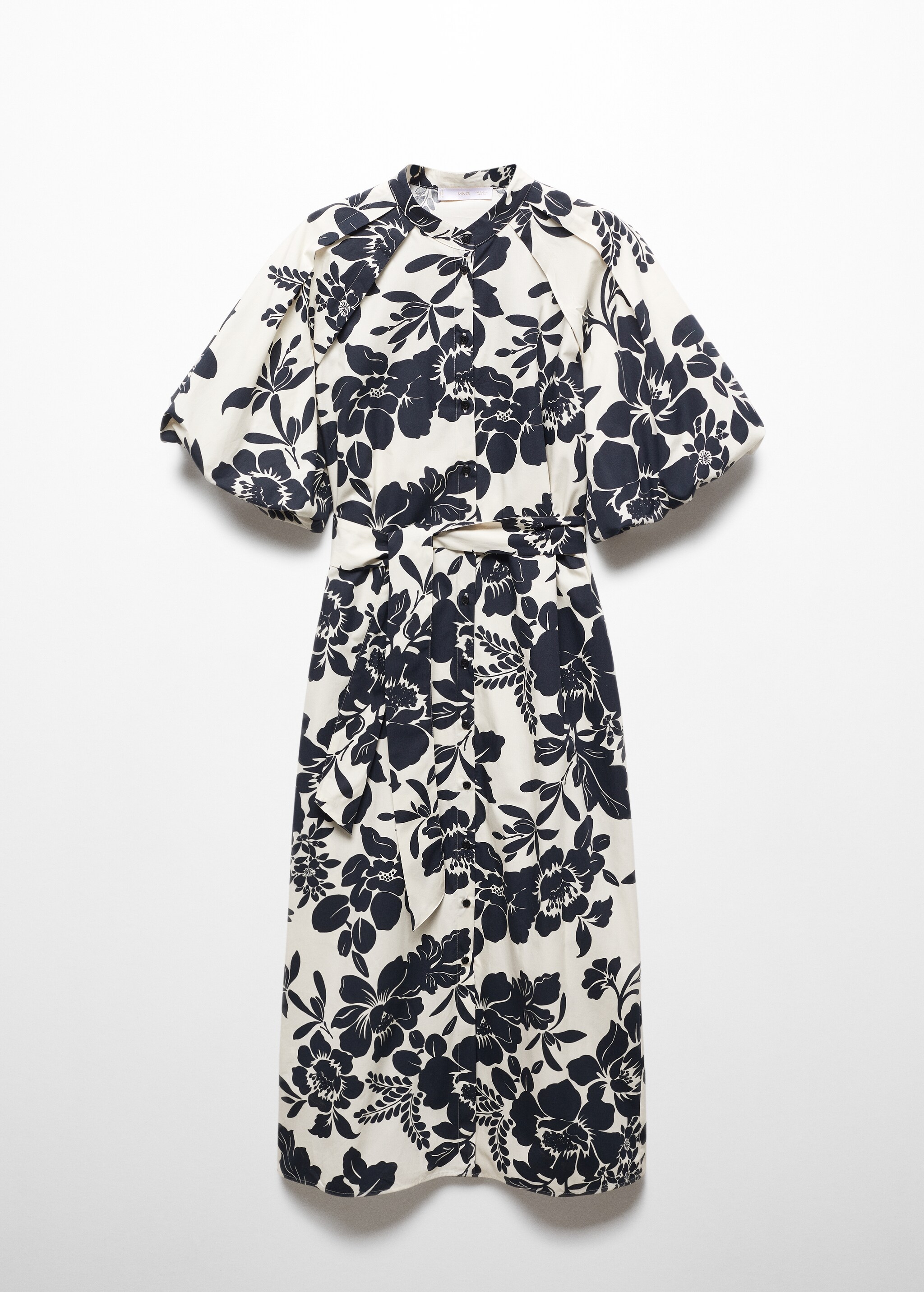 Floral puffed sleeves dress - Article without model