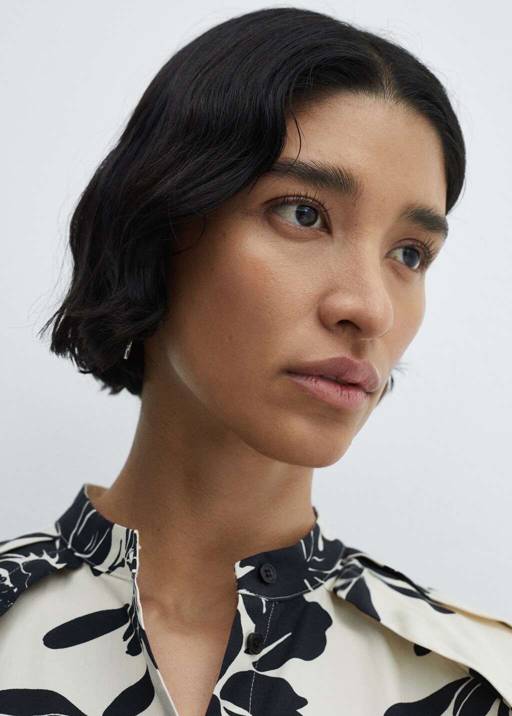 Floral puffed sleeves dress Woman MANGO USA