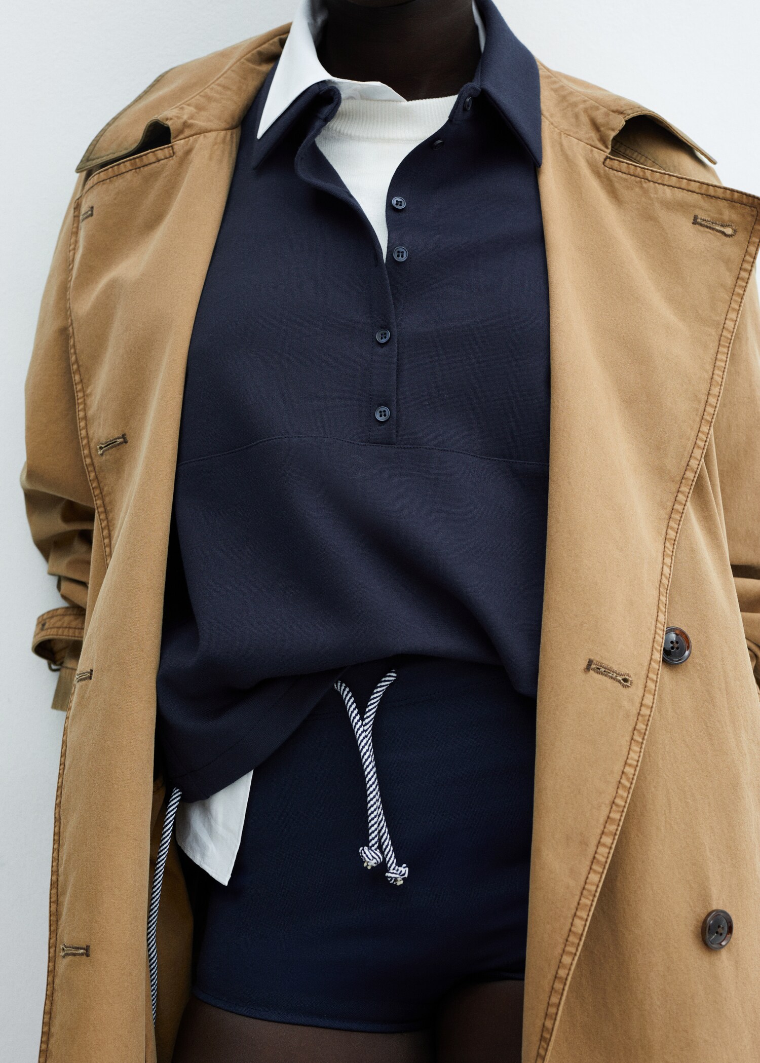 Adjustable drawstring polo sweatshirt - Details of the article 6