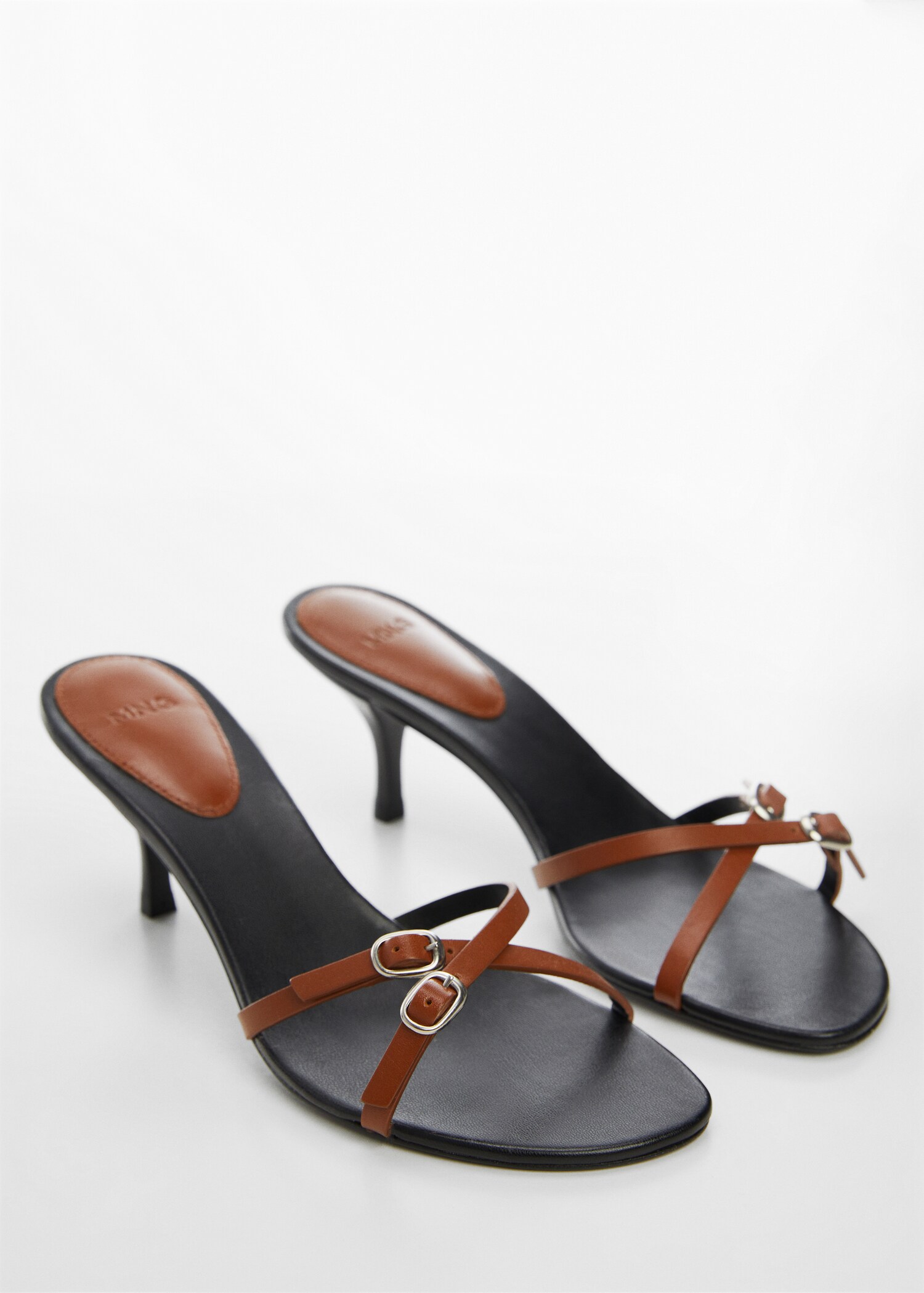 Leather straps sandals - Medium plane