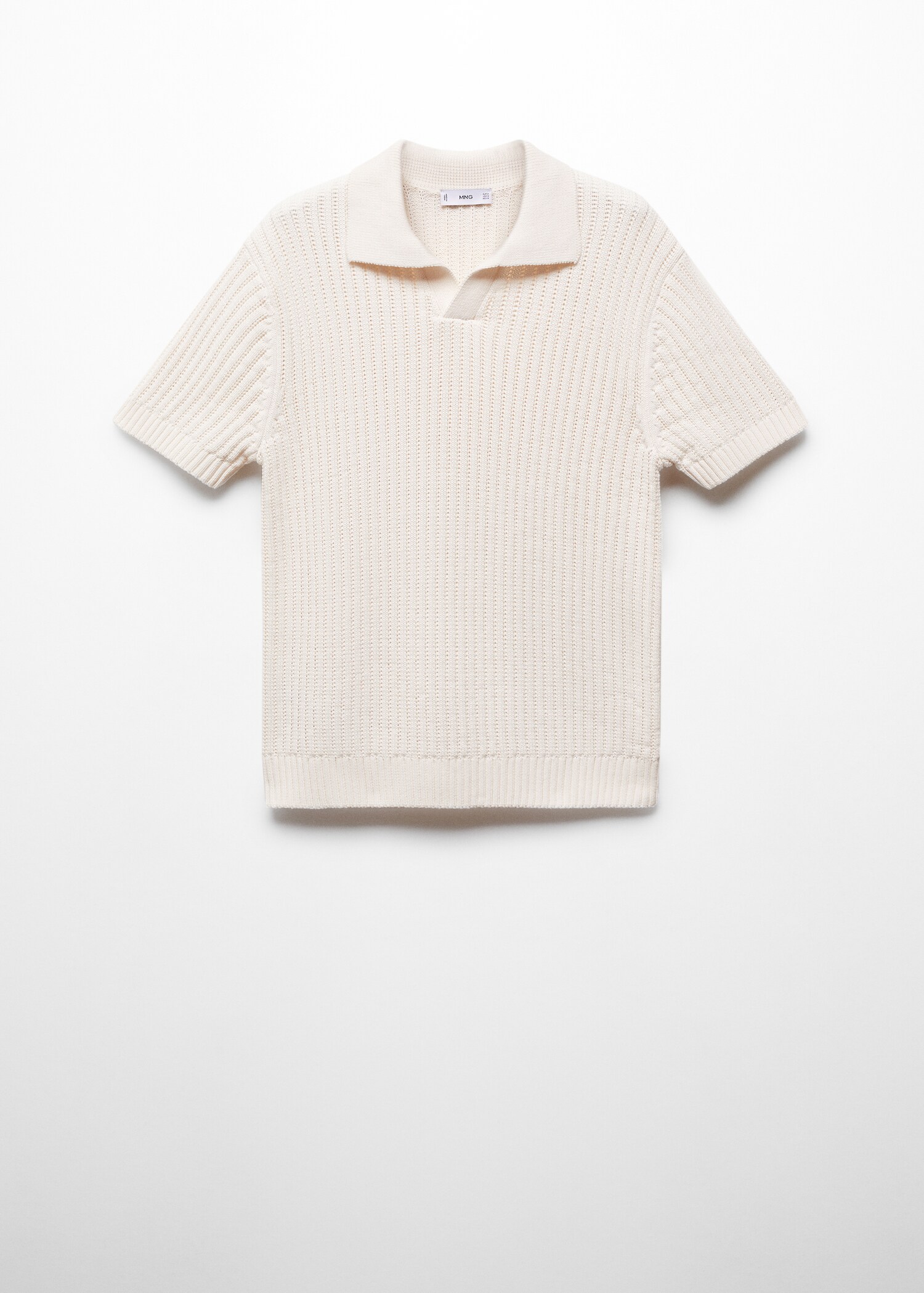Openwork cotton knitte polo shirt  - Article without model