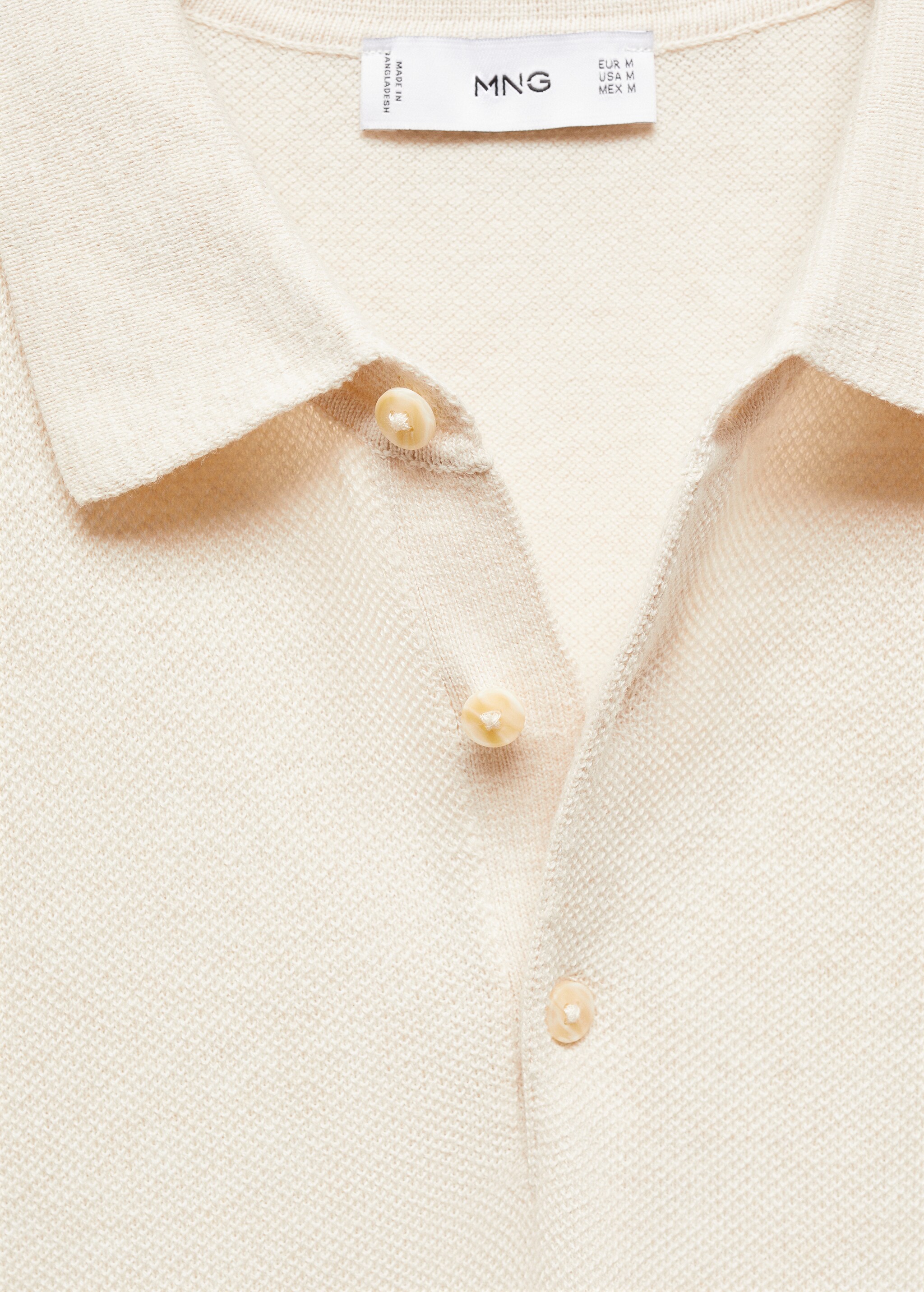 Short-sleeve knitted polo shirt - Details of the article 8
