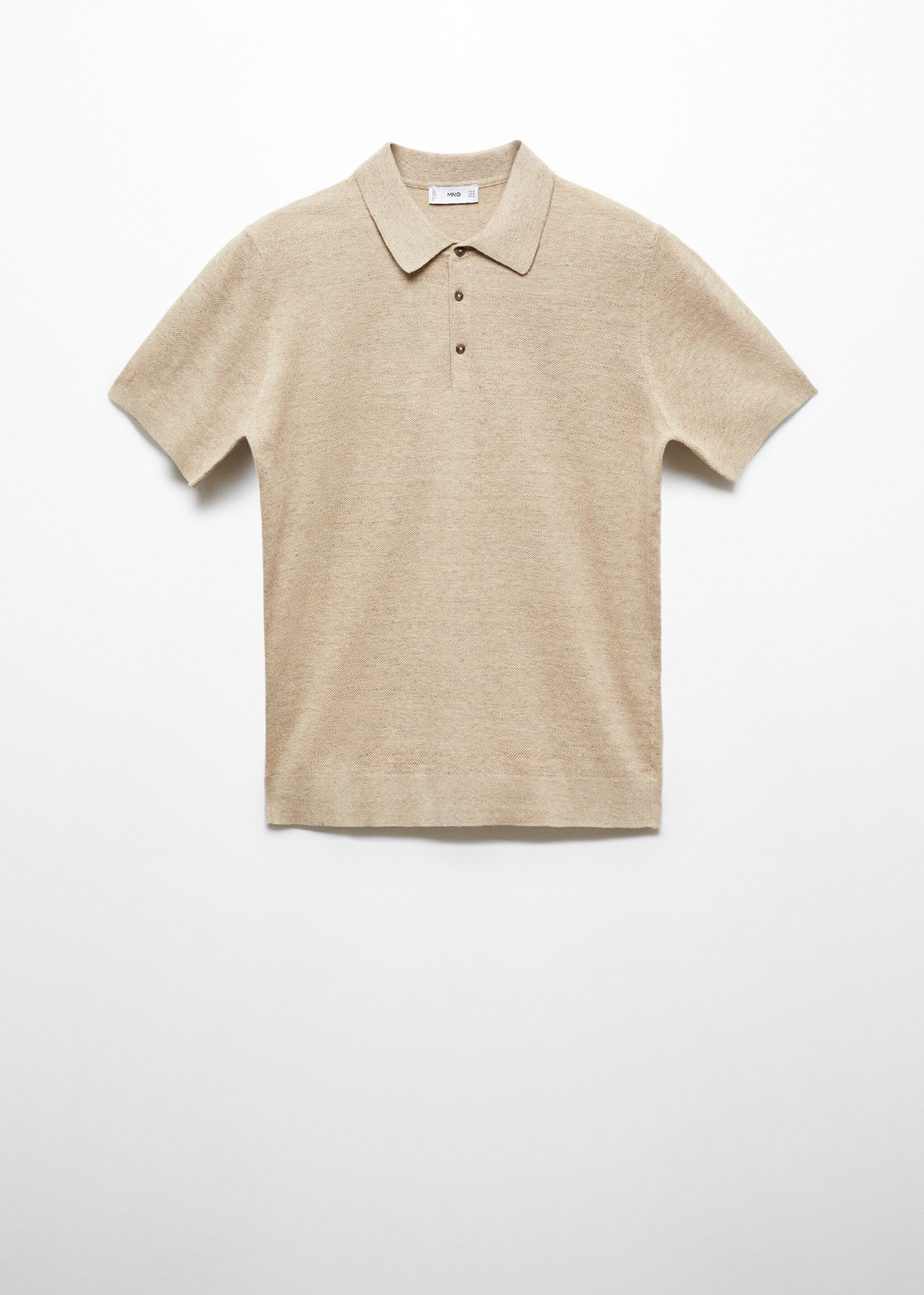 Short-sleeve knitted polo shirt - Article without model