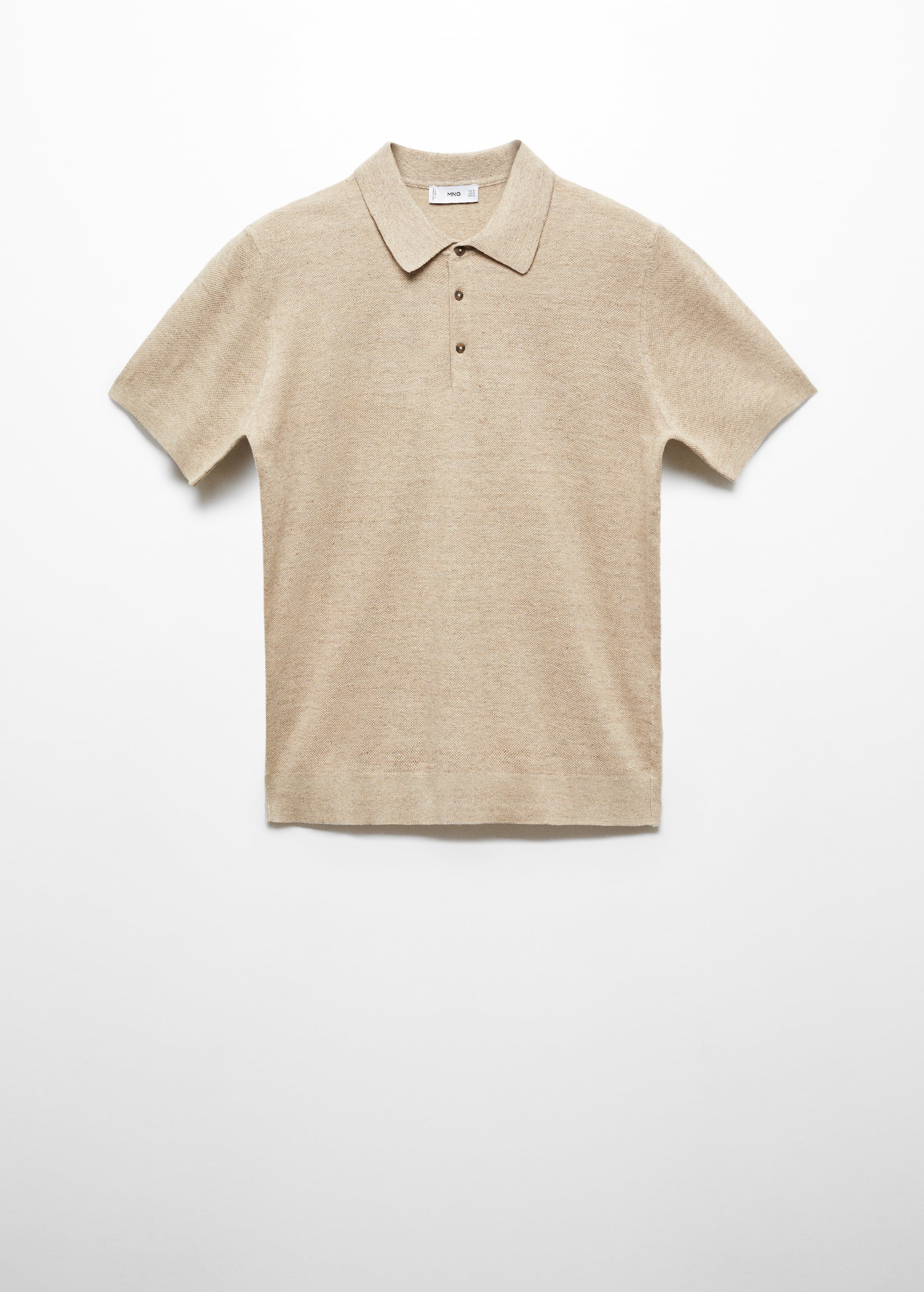 Short-sleeve knitted polo shirt - Article without model